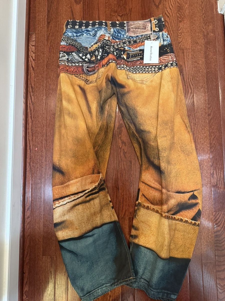 Acne Studios Acne Studio Trompe Orange Stacked Belt Jeans Size US 36 / EU 52 - 9 Thumbnail