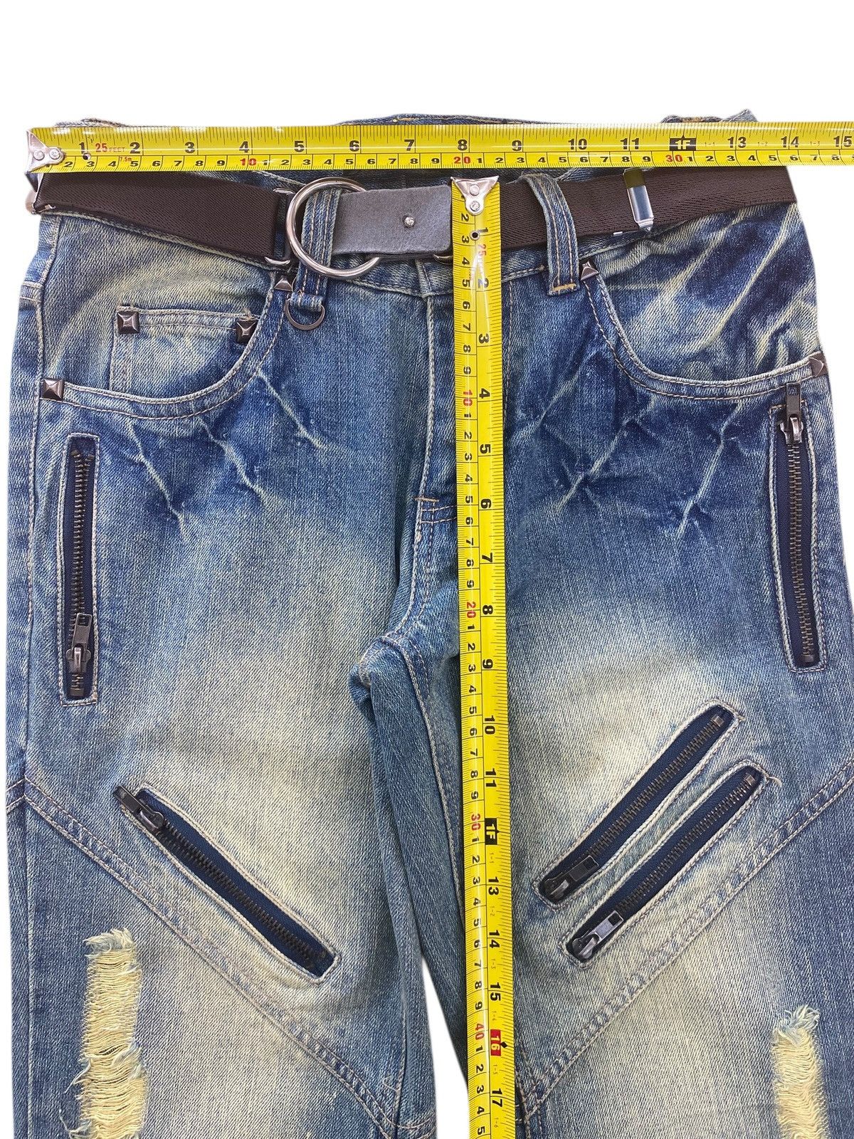 Japanese Brand Japanese Brand 2000s Roshell Gimmick Studded Bondage Flare Size US 28 / EU 44 - 6 Thumbnail
