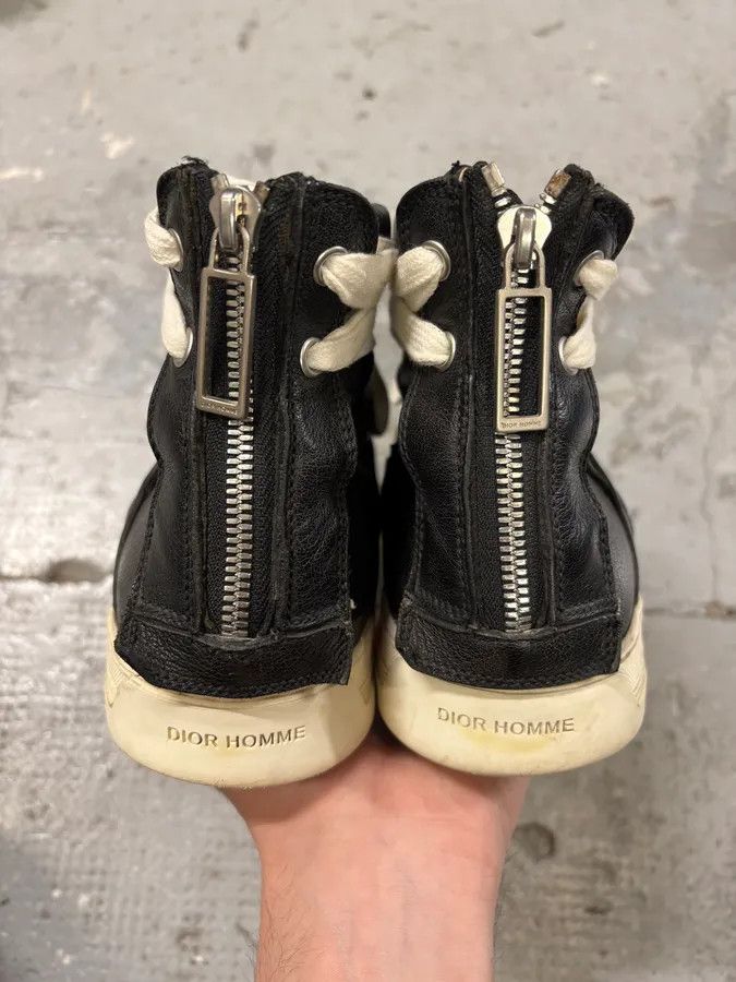 Dior × Vintage SS2010 Dior Kris Van Assche Black Leather Laced Sneakers Boots Size US 7 / EU 40 - 5 Thumbnail