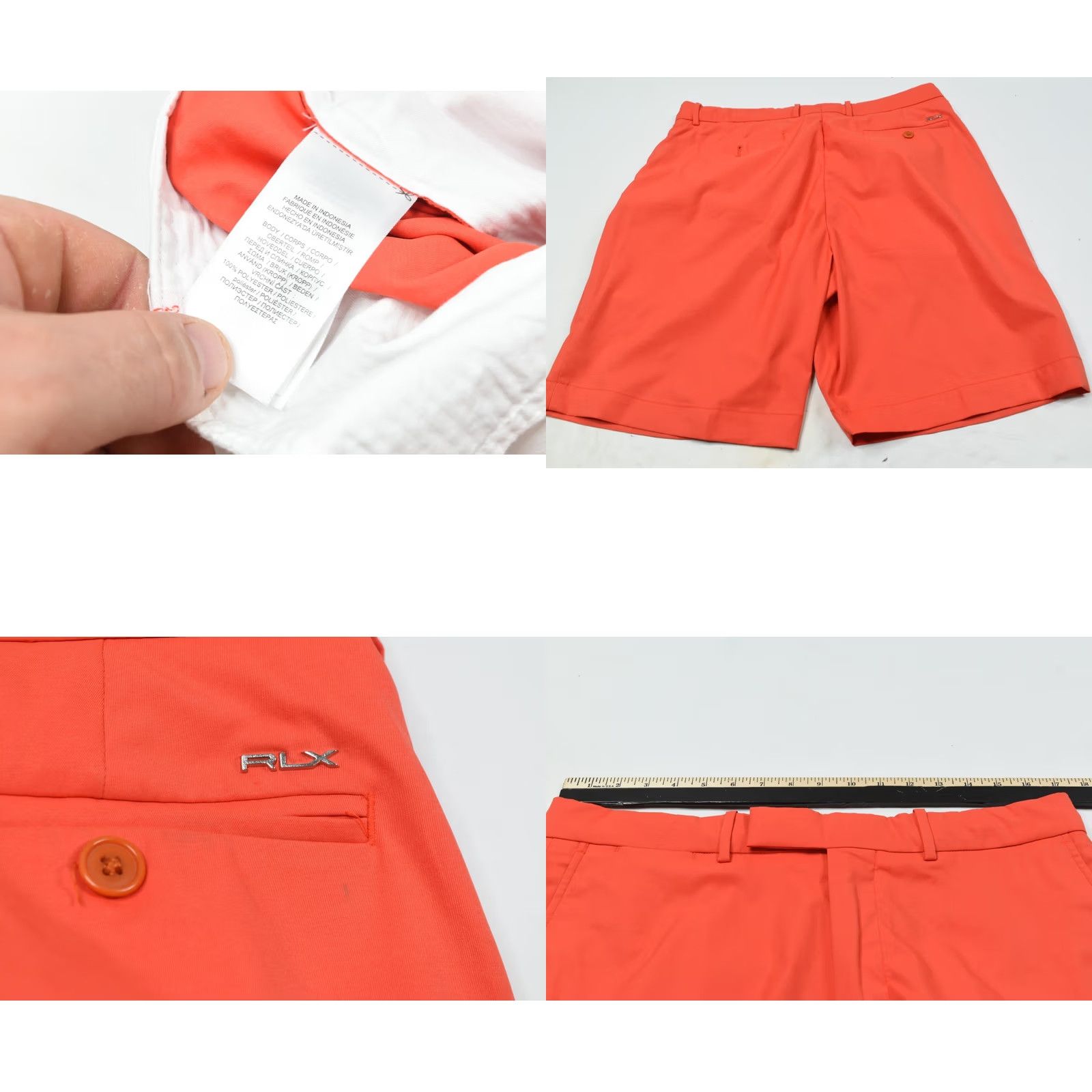 RLX Ralph Lauren RLX Ralph Lauren Golf Shorts Mens 34 Red Classic Fit Stretch Flat-Front Chino - 9in Inseam Size US 34 / EU 50 - 8 Thumbnail