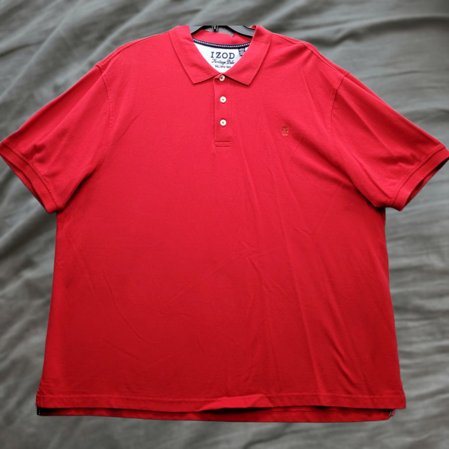 Izod IZOD Heritage Polo Shirt Mens 3XL Red Performance Short Sleeve Collared Polo Size US XXL / EU 58 / 5 - 1 Thumbnail