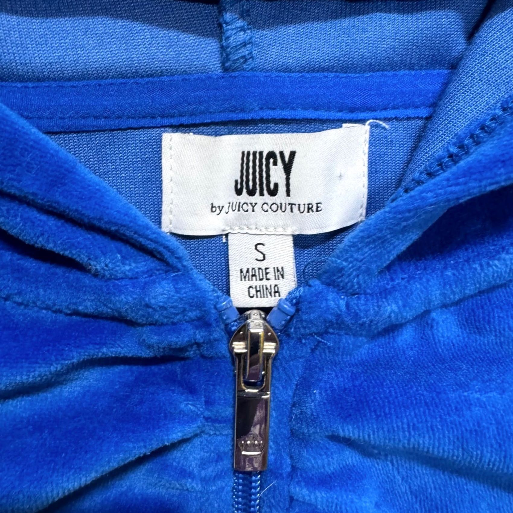Velvet VINTAGE Juicy Couture Velvet Full-zip Jacket Hoodie Women's S Blue 90s Y2K Mens/Womens Size S / US 4 / IT 40 - 6 Thumbnail