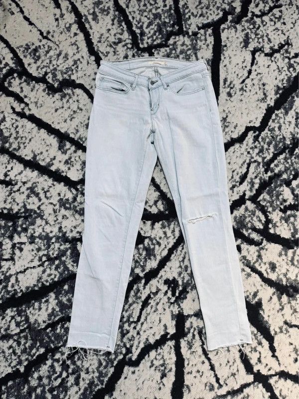 Levi's Levis 711 skinny jeans 27 baby blue Size 27" / US 4 / IT 40 - 2 Thumbnail