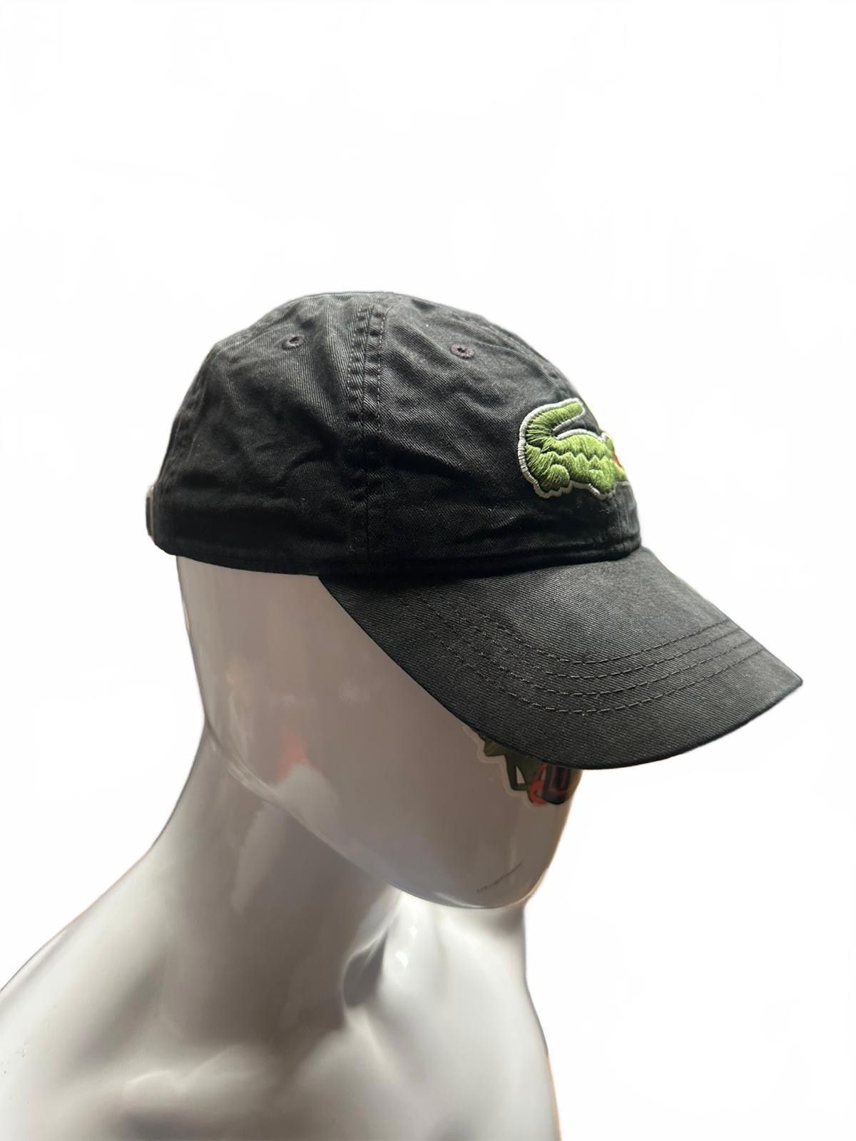Lacoste Lacoste Black Cotton Cap with Green Crocodile Logo Size ONE SIZE - 3 Thumbnail
