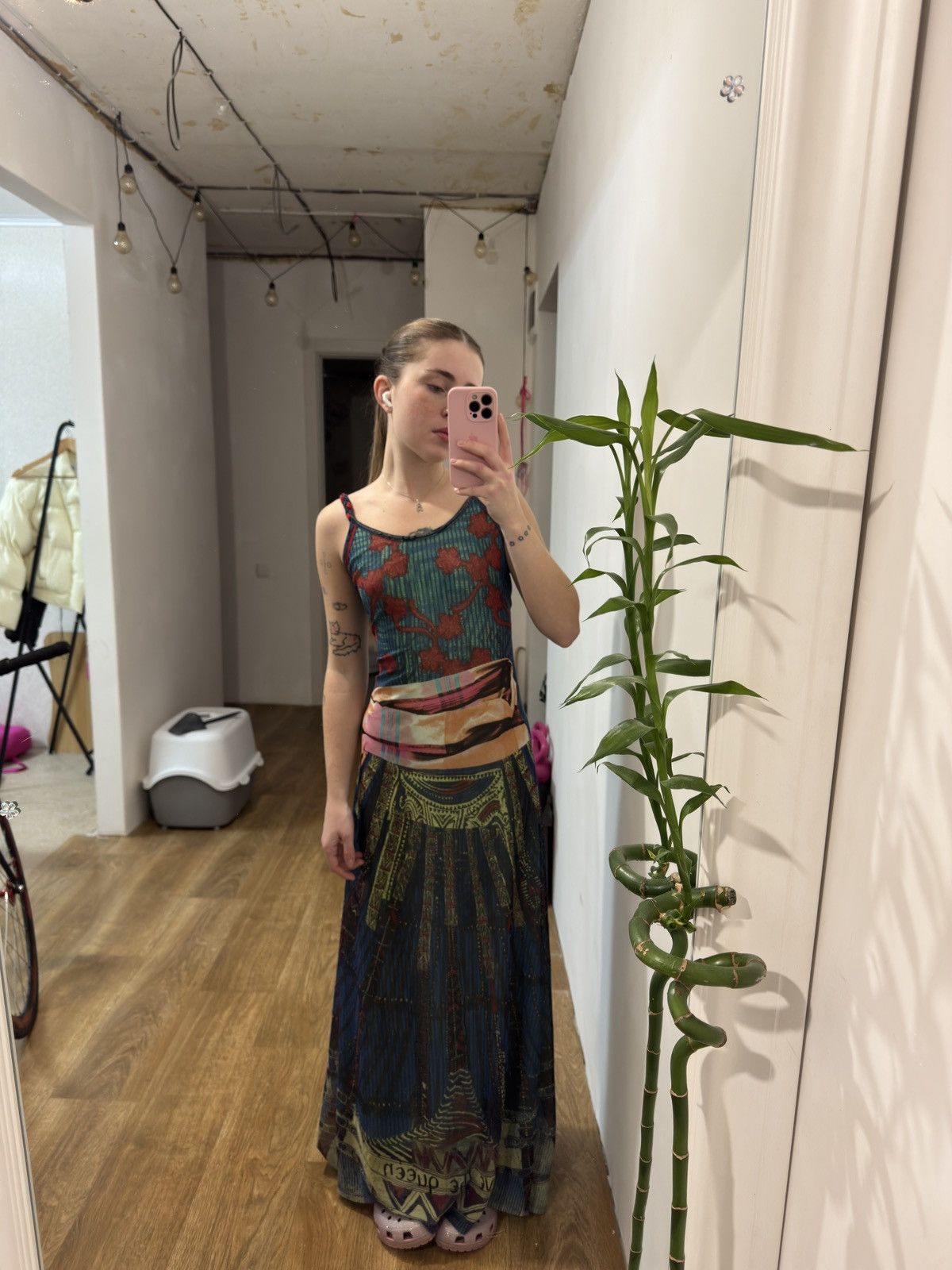 Vintage VINTAGE SAVE THE QUEEN! 2000s PRINTED MAXI DRESS Size XL / US 12-14 / IT 48-50 - 9 Thumbnail