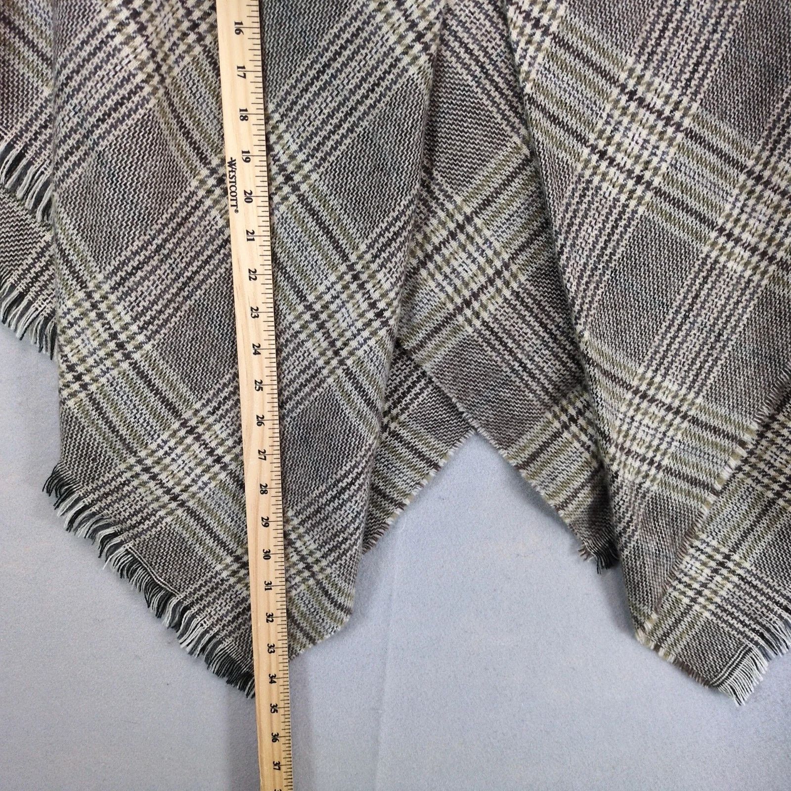 Other Altare Soft Knit Plaid Fringe Cape Poncho Women's One Size Size ONE SIZE - 5 Thumbnail