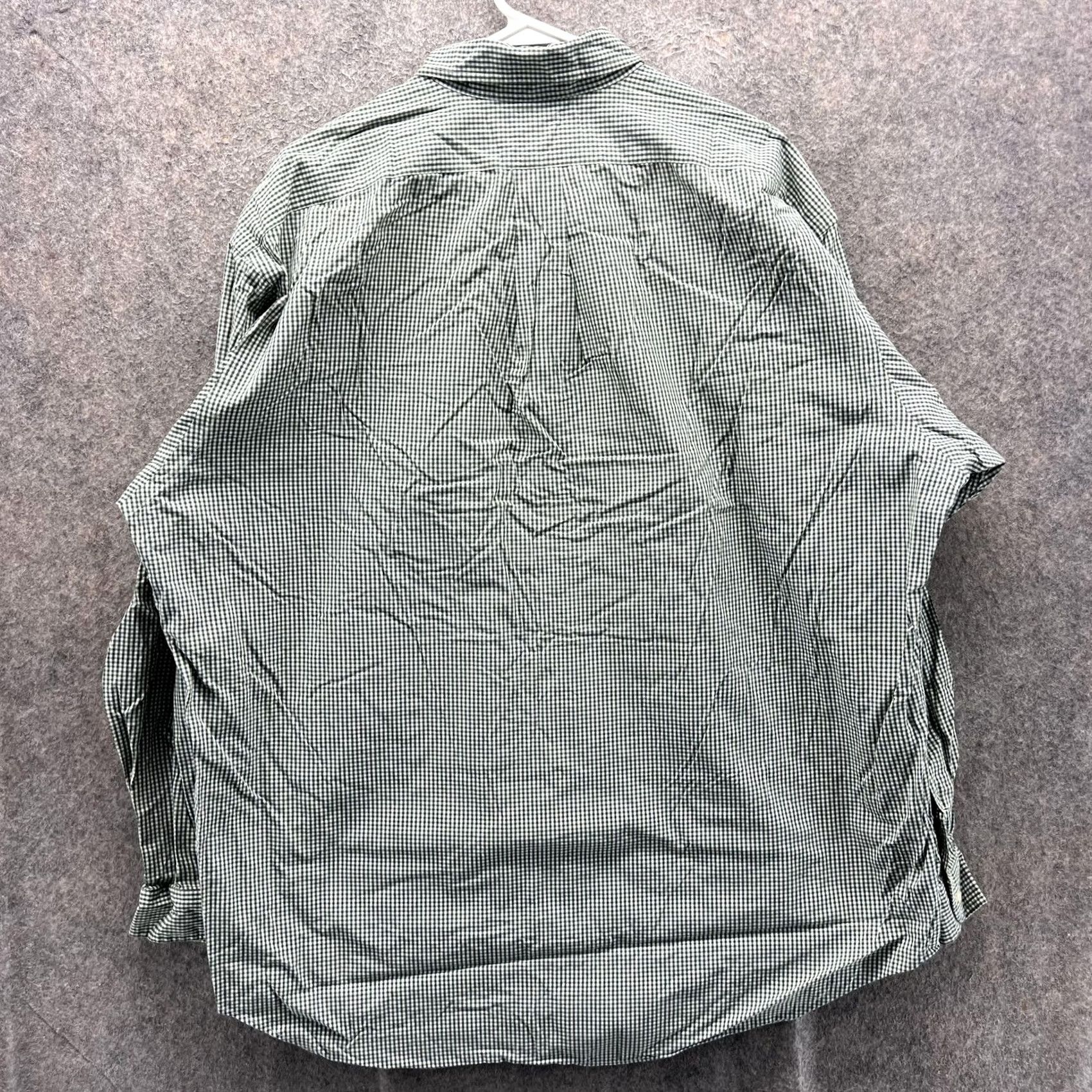 Ralph Lauren VINTAGE Ralph Lauren Shirt Mens XL Green Check Oxford Button Front Woven Size 46R - 7 Thumbnail