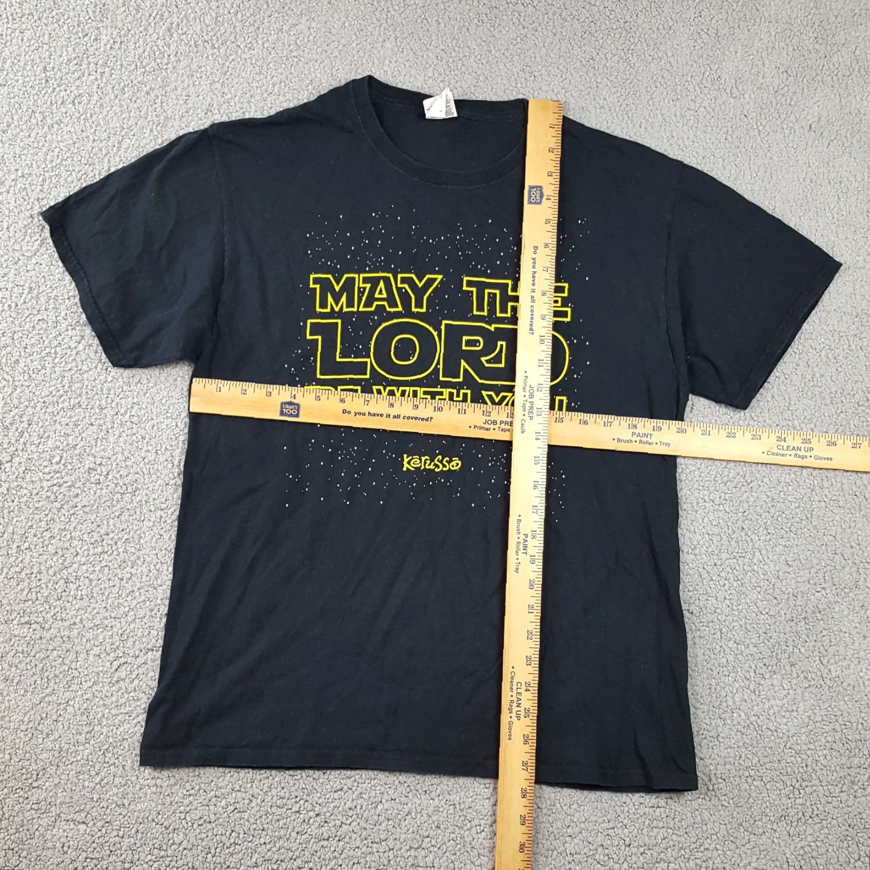 Star Wars VINTAGE Kerusso Star Wars Jesus Parody T-Shirt Large Black Retro Religious Y2K Mens Size US L / EU 52-54 / 3 - 6 Thumbnail