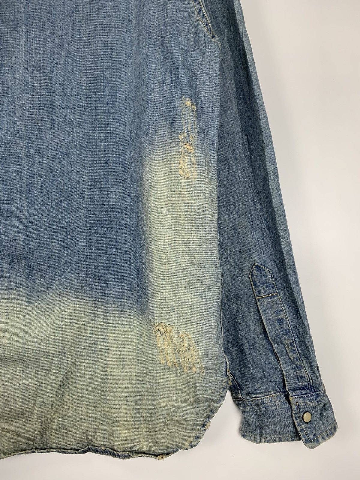 Zara Zara Distress Denim Jacket Size US L / EU 52-54 / 3 - 14 Thumbnail