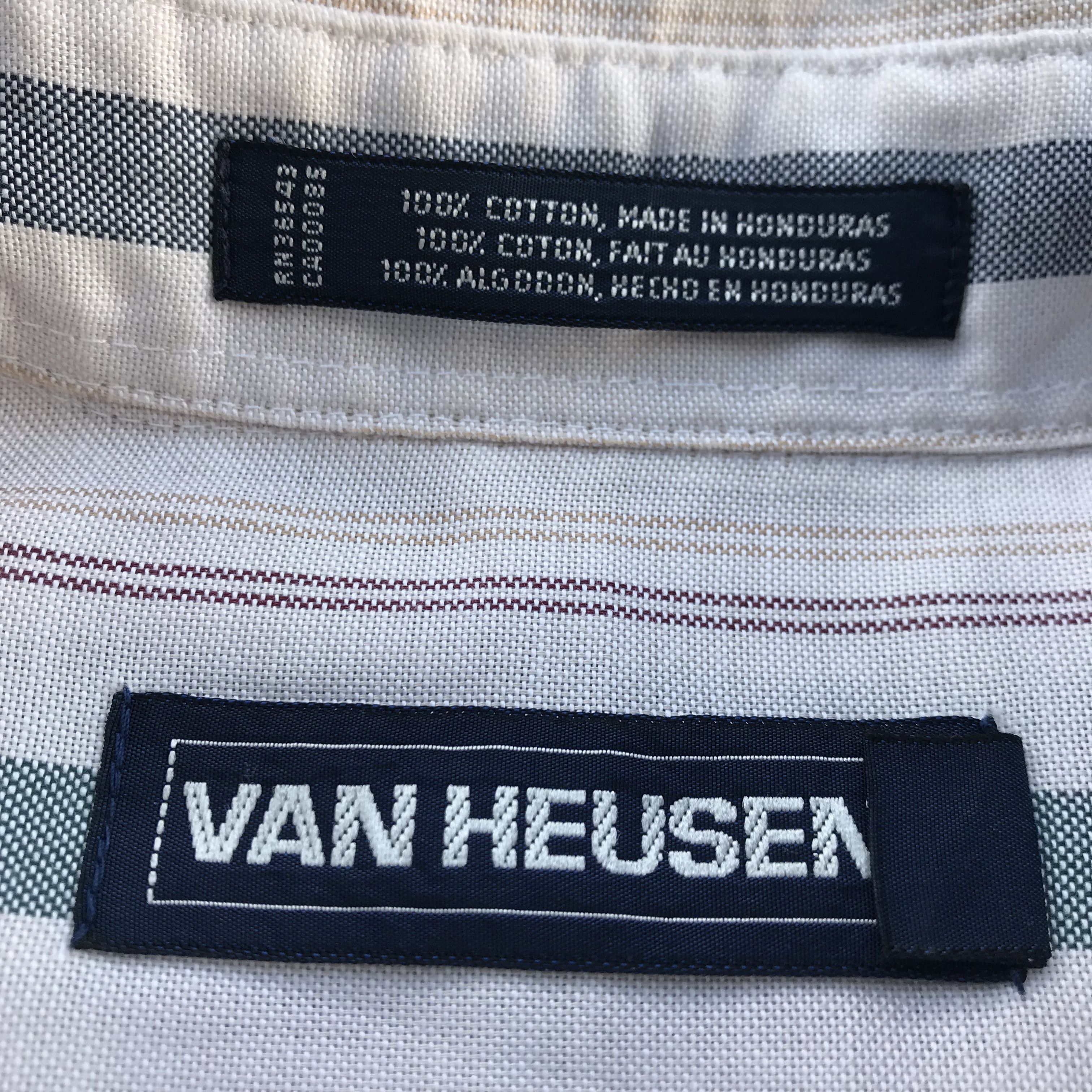 Designer × Van Heusen Vintage Van Heusen Trimfit Shirt 3 finger Colars suedehead Size US XL / EU 56 / 4 - 6 Thumbnail