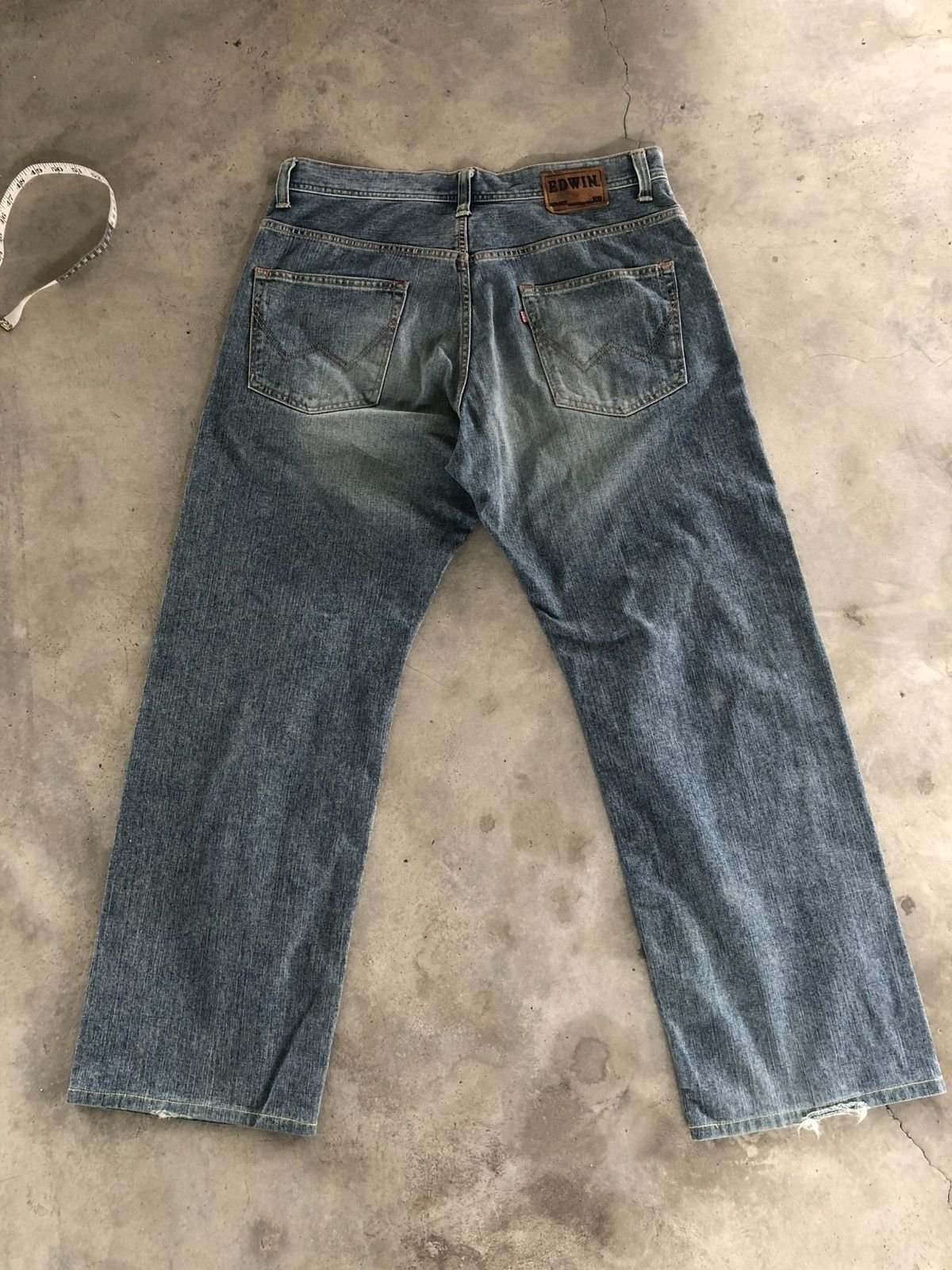 Edwin Vintage Edwin BAGGY Jeans Rusty Faded Denim Pants Size US 37 - 2 Thumbnail