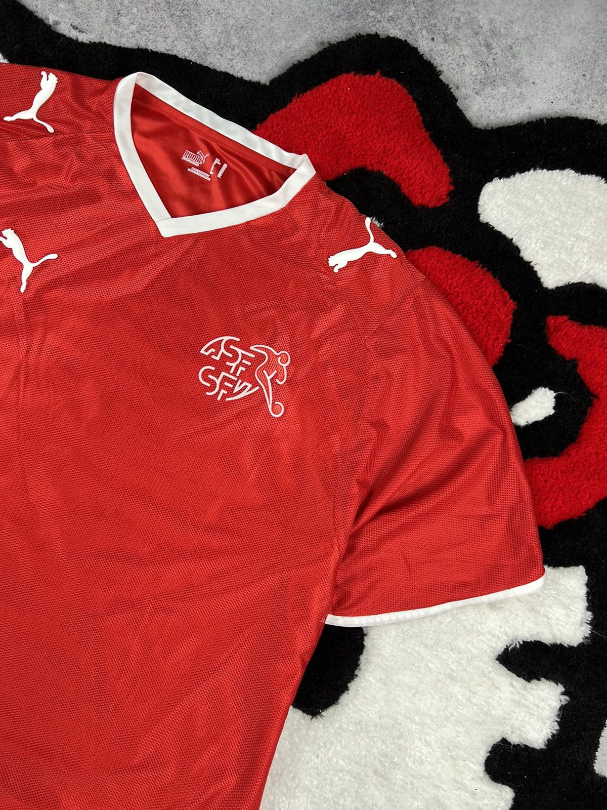 Puma Switzerland National Team 2008/10 Football Soccer Y2K Jersey Size US XL / EU 56 / 4 - 4 Thumbnail