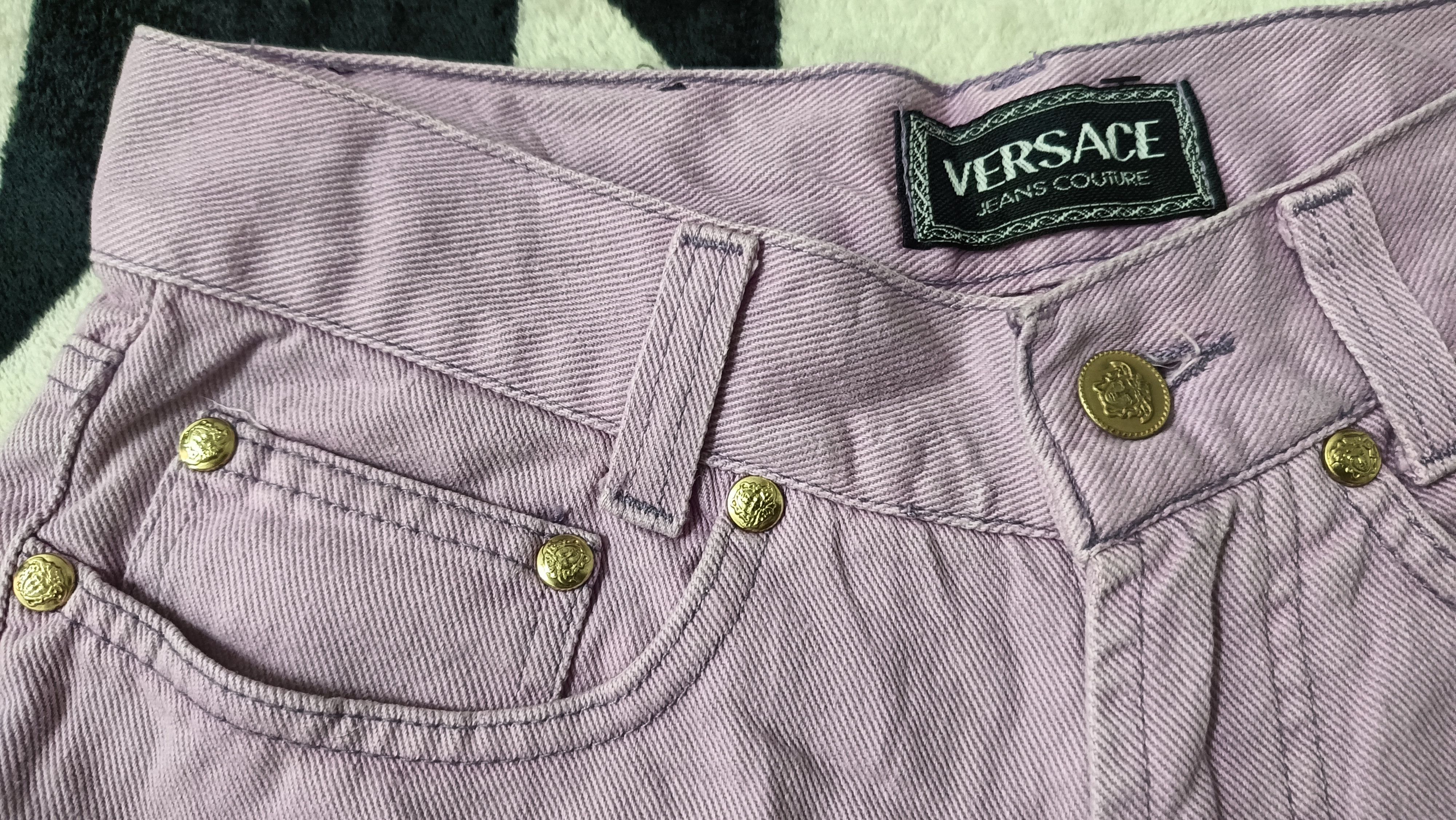 Versace 🔥🔥Rare Vintage 90s Versace Purple Jeans Size 28" / US 6 / IT 42 - 9 Thumbnail