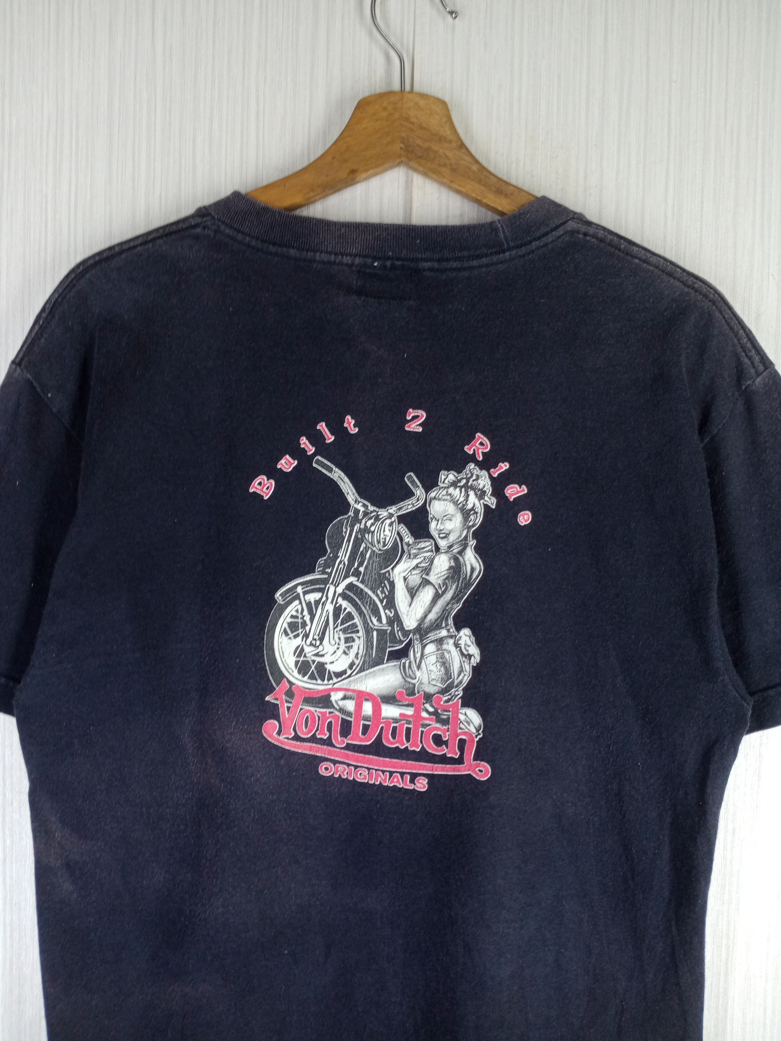 Von Dutch Rare Vintage 90s Von Dutch Built 2 Ride Tshirt Size US M / EU 48-50 / 2 - 3 Thumbnail