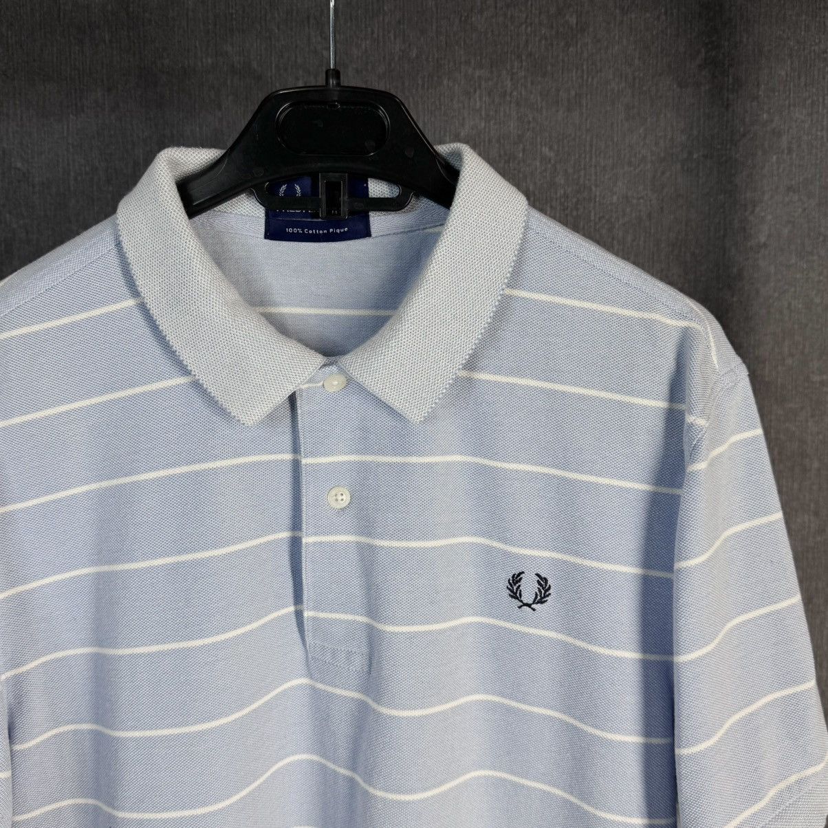 Fred Perry Vintage Fred Perry striped polos t shirt sky blue white Size US L / EU 52-54 / 3 - 2 Thumbnail