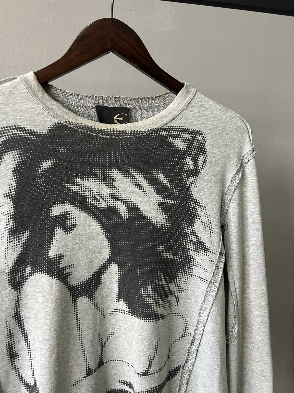 Just Cavalli SS2005 Cavalli Naked Woman Print Grey Longsleeve Size US M / EU 48-50 / 2 - 4 Thumbnail