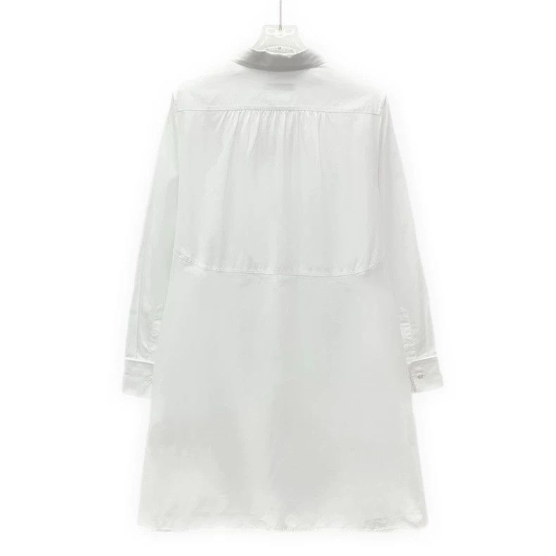 Dior Dior White bee embroidered cotton lapel long-sleeved shirt Size S / US 4 / IT 40 - 2 Thumbnail