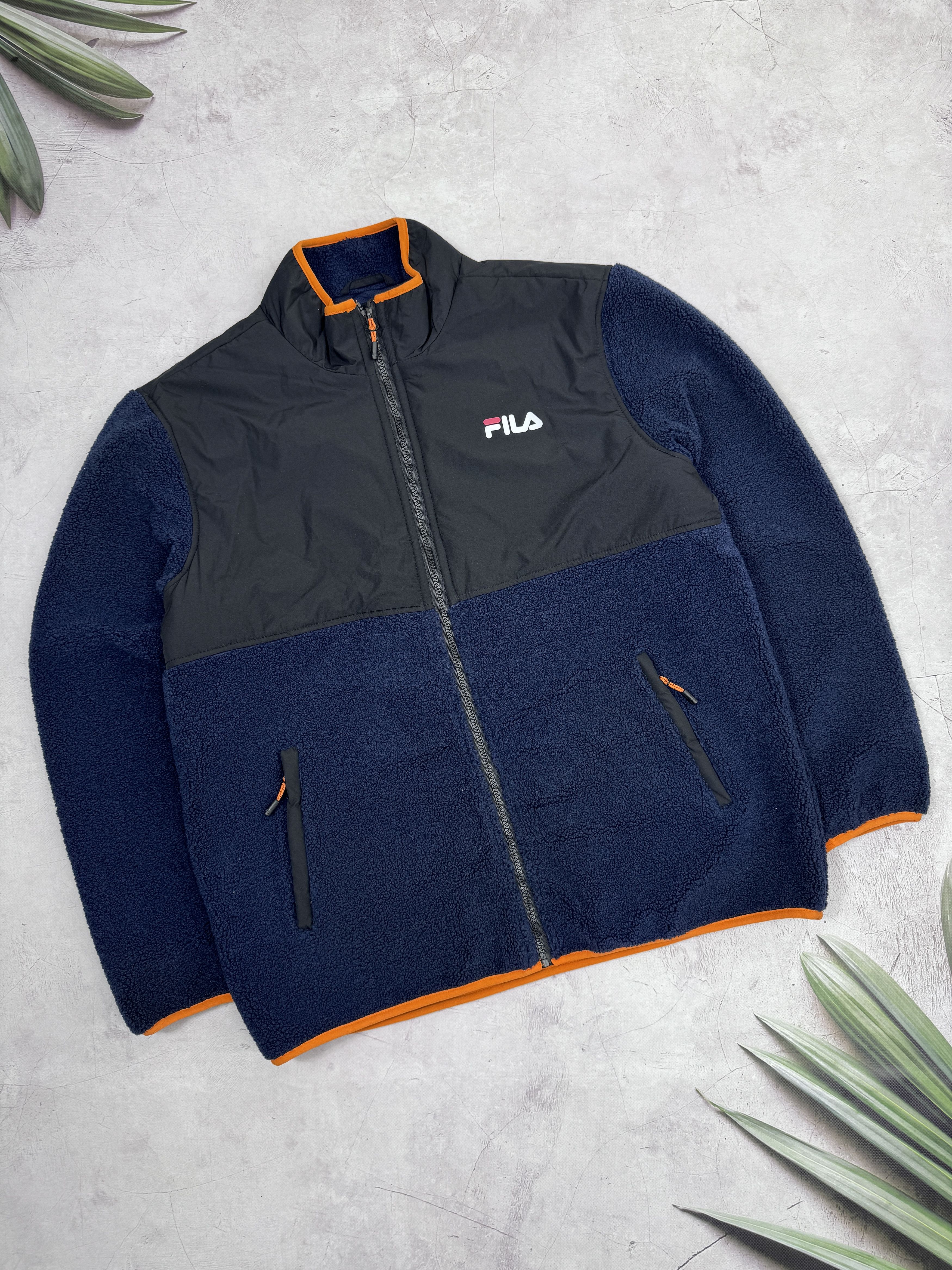 Designer × Fila Fila Fleece Jacket with Nylon Inserts Trims Size US M / EU 48-50 / 2 - 1 Thumbnail