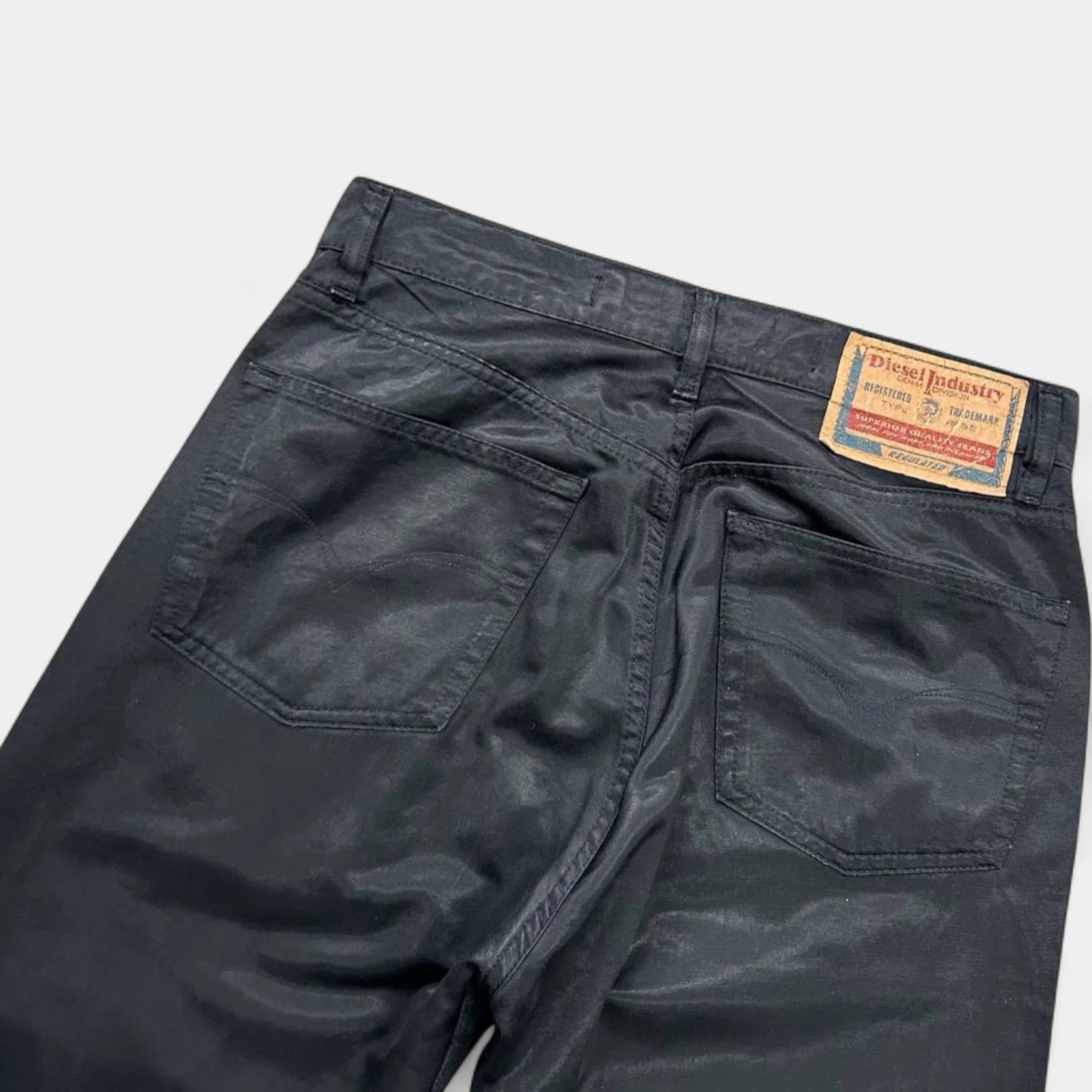 Diesel 2000s Diesel Shiny Black Pants Size US 30 / EU 46 - 6 Thumbnail