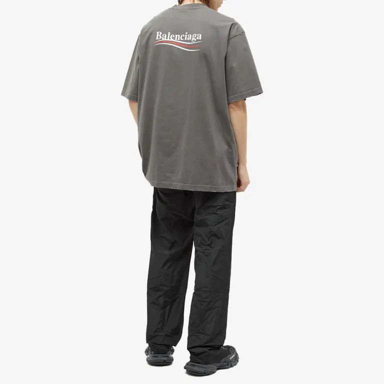 Balenciaga o1s1wg111124 Political Campaign T-Shirt Large Fit Smoke Grey Size US S / EU 44-46 / 1 - 4 Thumbnail