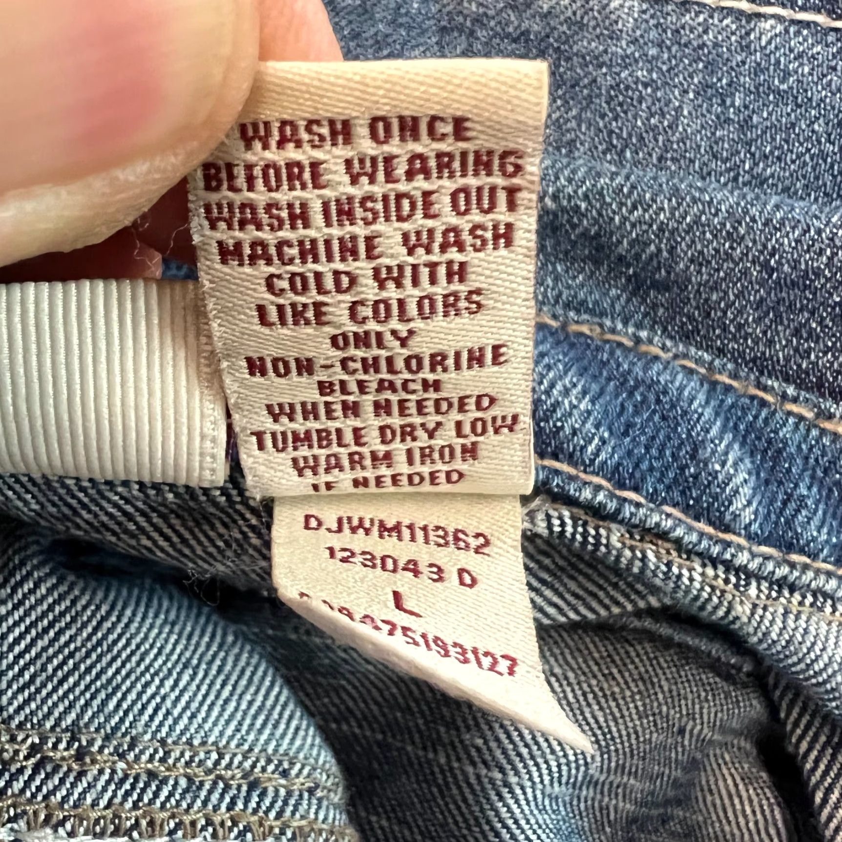 Denime Mudd Denim Jacket Distressed Blue - Jacket - Teens Large - Blue - Regular Fit - Casual Everyday - Girls Size 36" / US 14 / IT 50 - 6 Thumbnail