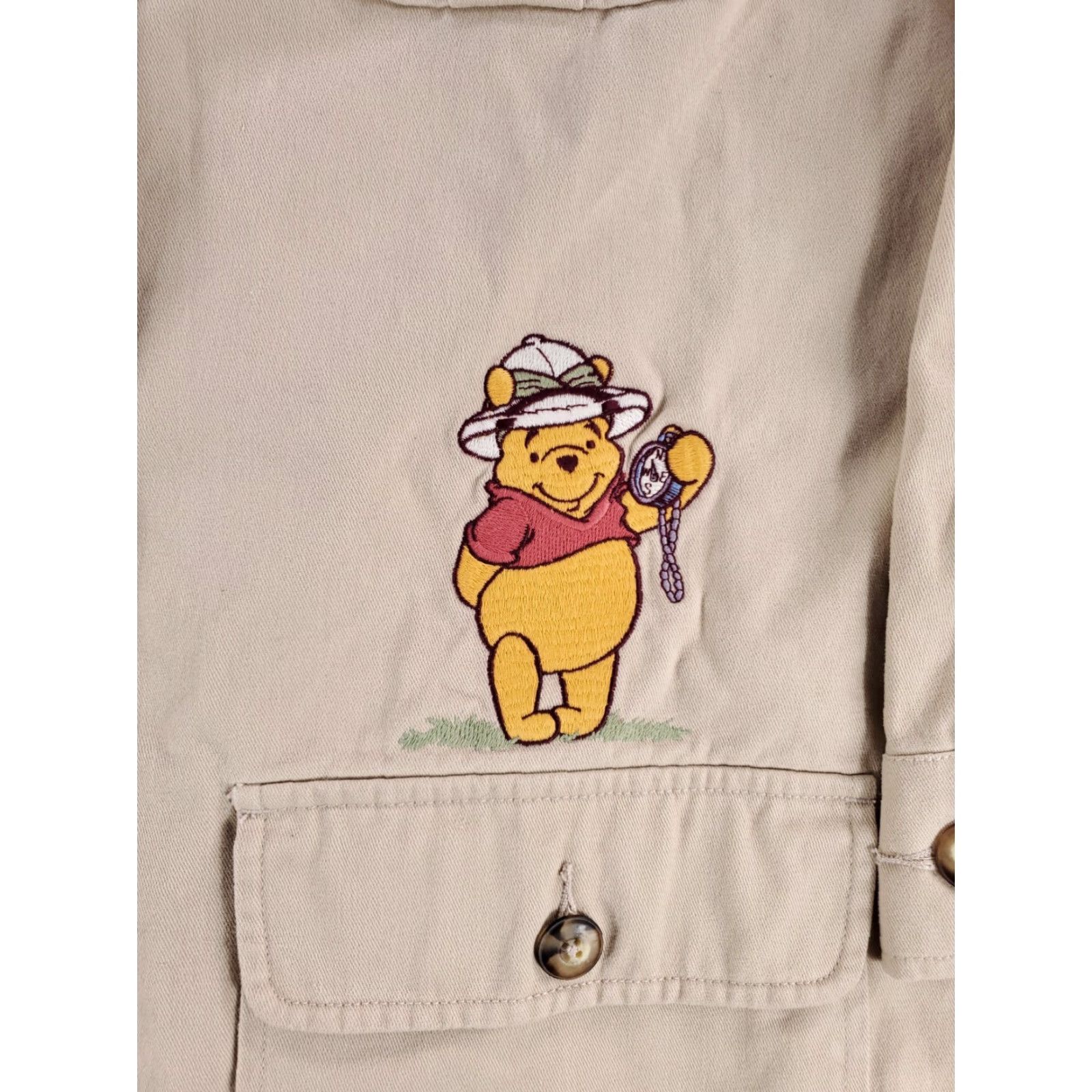 Disney Disney Store Embroidered Winnie the Pooh Safari Chore Jacket Womens XL Beige Size XL / US 12-14 / IT 48-50 - 2 Thumbnail