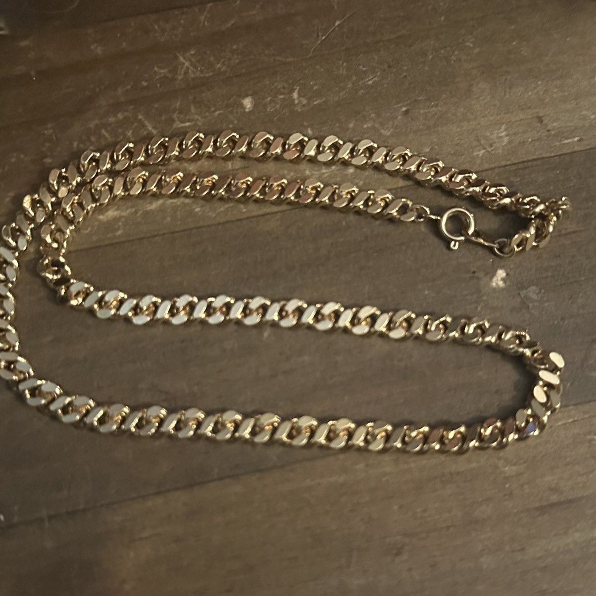 Vintage Vintage gold tone curb link chain necklace Size ONE SIZE - 3 Thumbnail