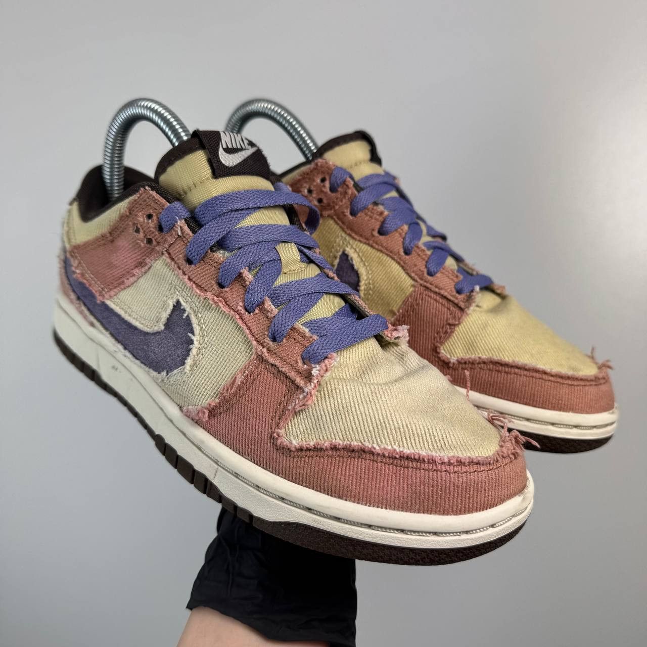 Nike Nike Dunk Low Scrap Beige Purple Distressed Size 38.5 Size US 7 / IT 37 - 1 Thumbnail