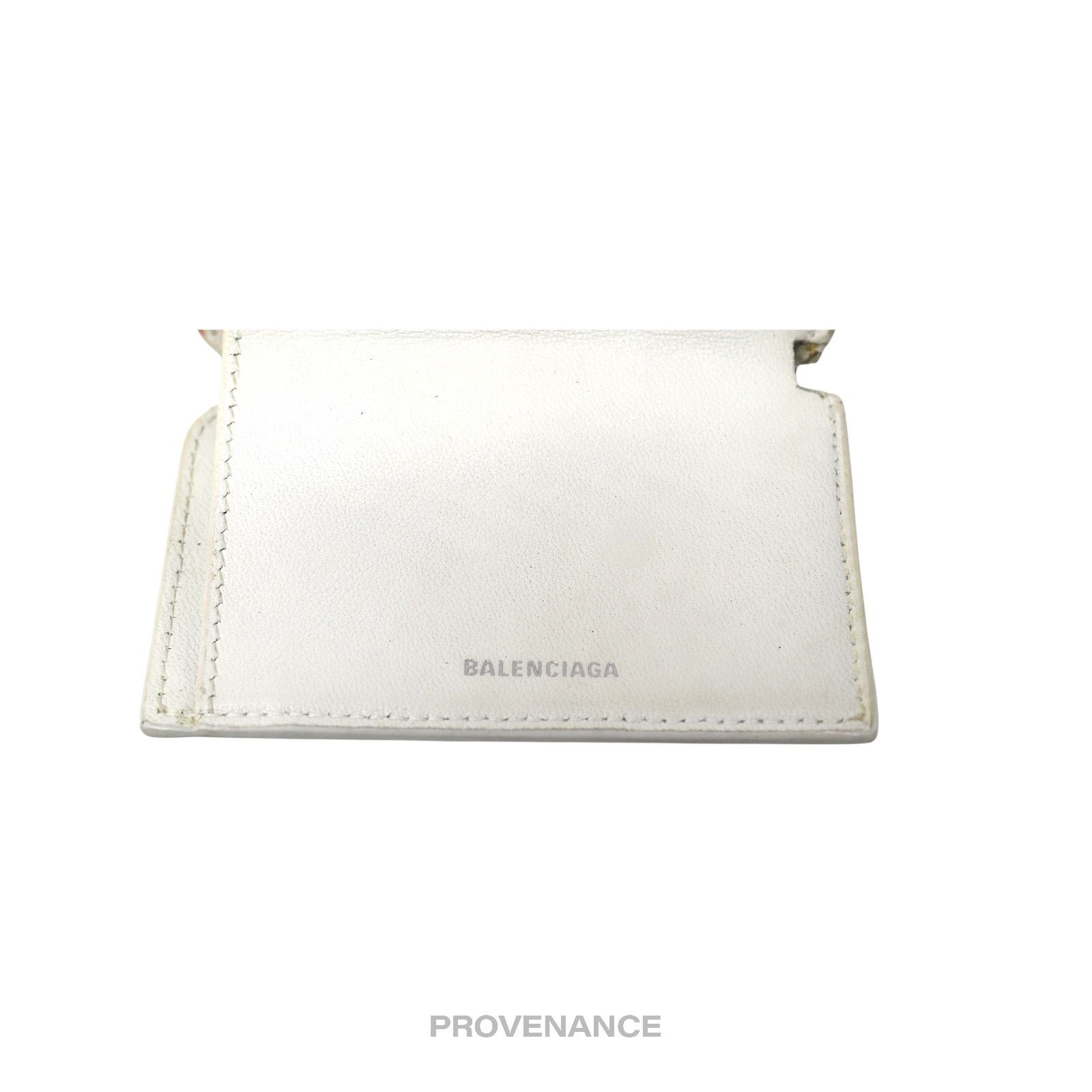 Balenciaga 🔴 Balenciaga Logo Trifold Wallet - White Leather Pink Size ONE SIZE - 6 Thumbnail