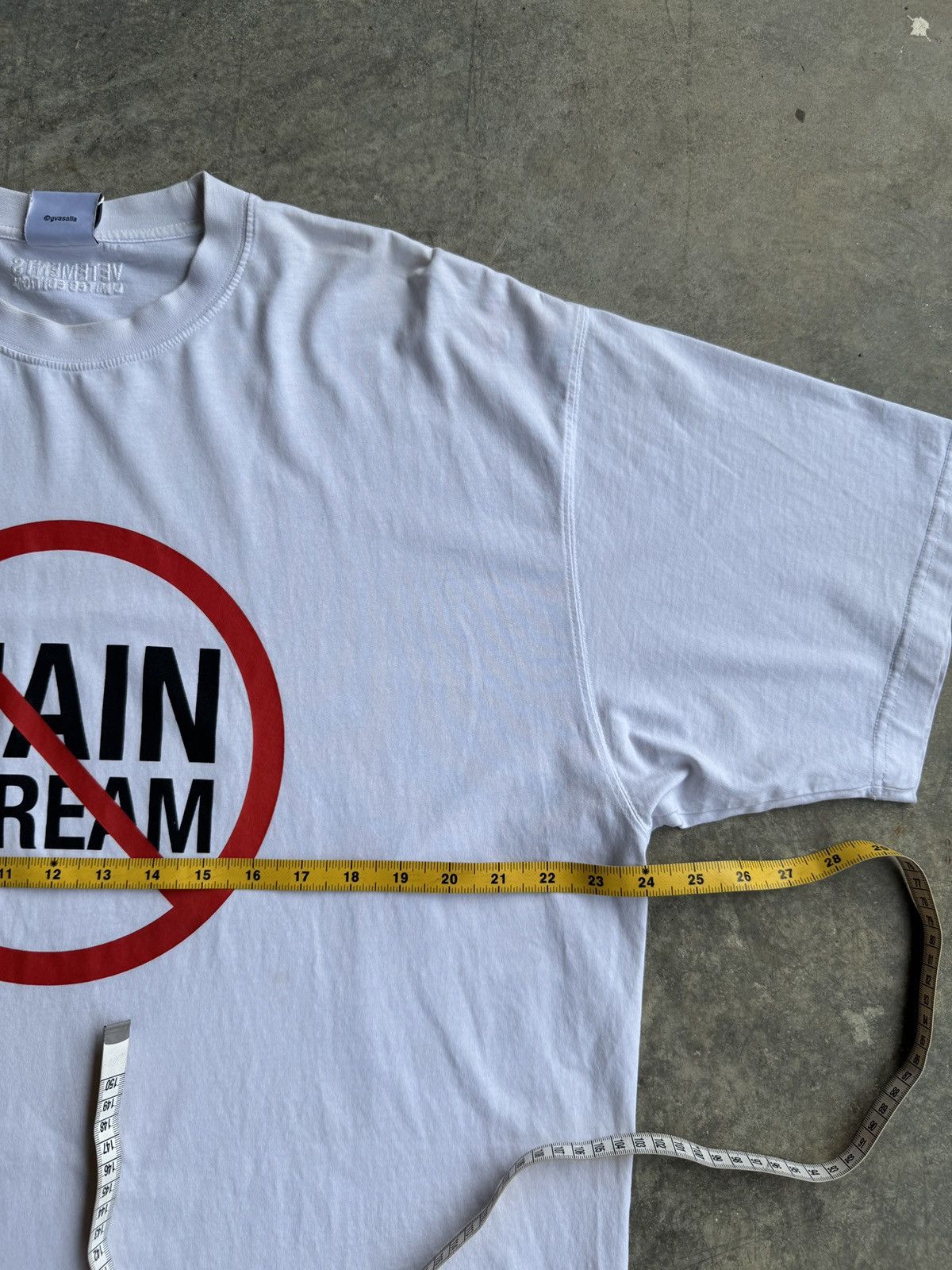 Designer × Vetements *RARE* VETEMENTS GVASALIA MAINSTREAM DOUBLE FACE TEE Size US XS / EU 42 / 0 - 8 Thumbnail