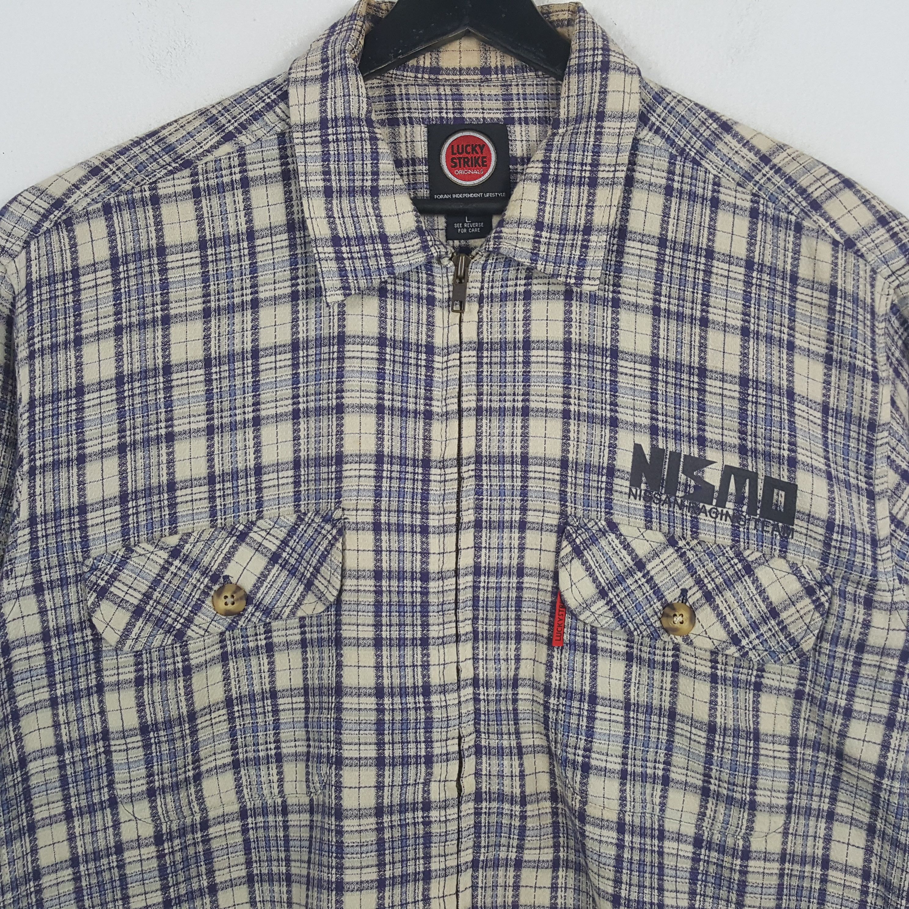 Japanese Brand × Vintage Lucky Strike X Nismo Nissan Racing Team Custom Art Jacket Size US L / EU 52-54 / 3 - 4 Thumbnail