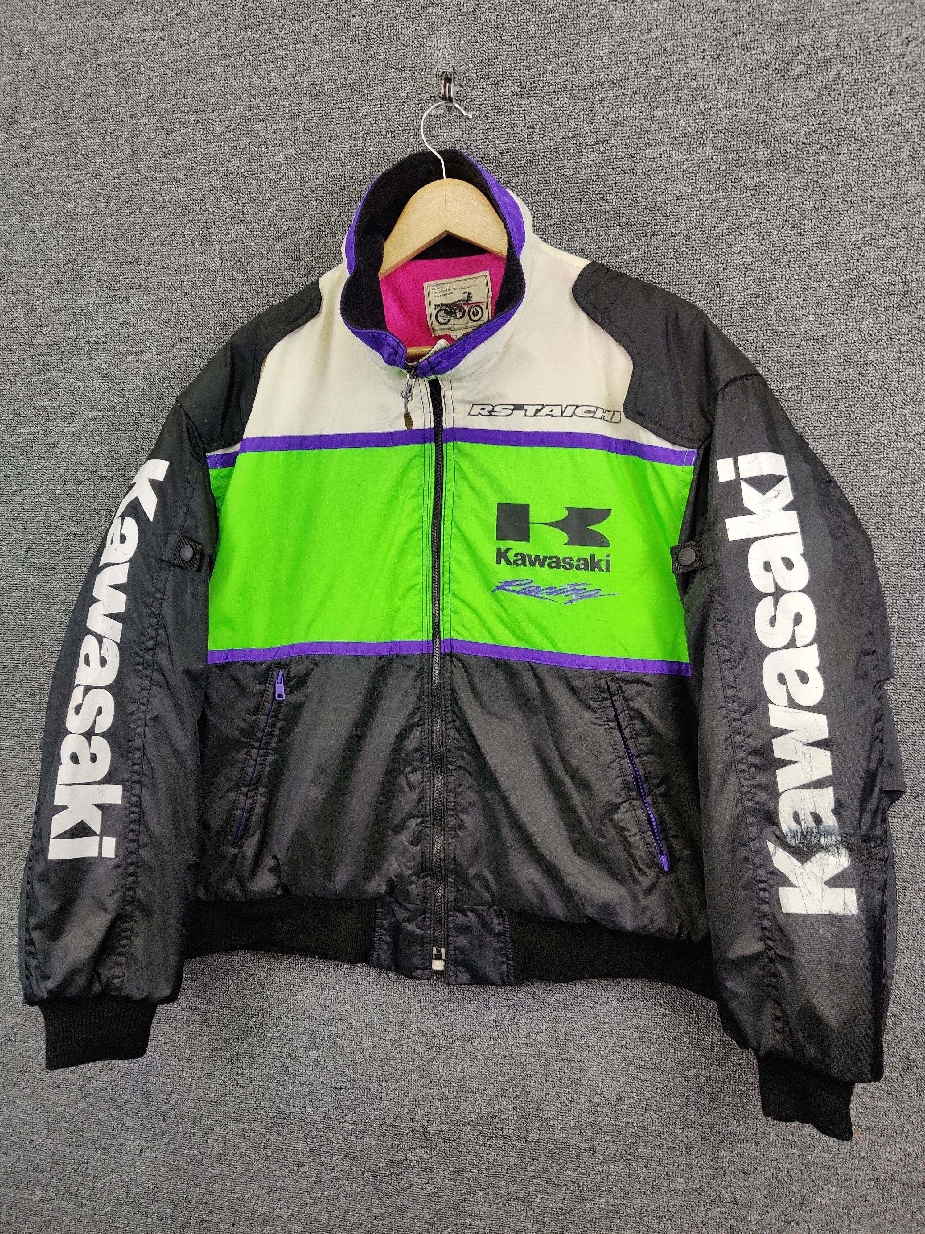 Vintage Vintage Kawasaki Racing Team Bomber Jacket Size US L / EU 52-54 / 3 - 2 Thumbnail