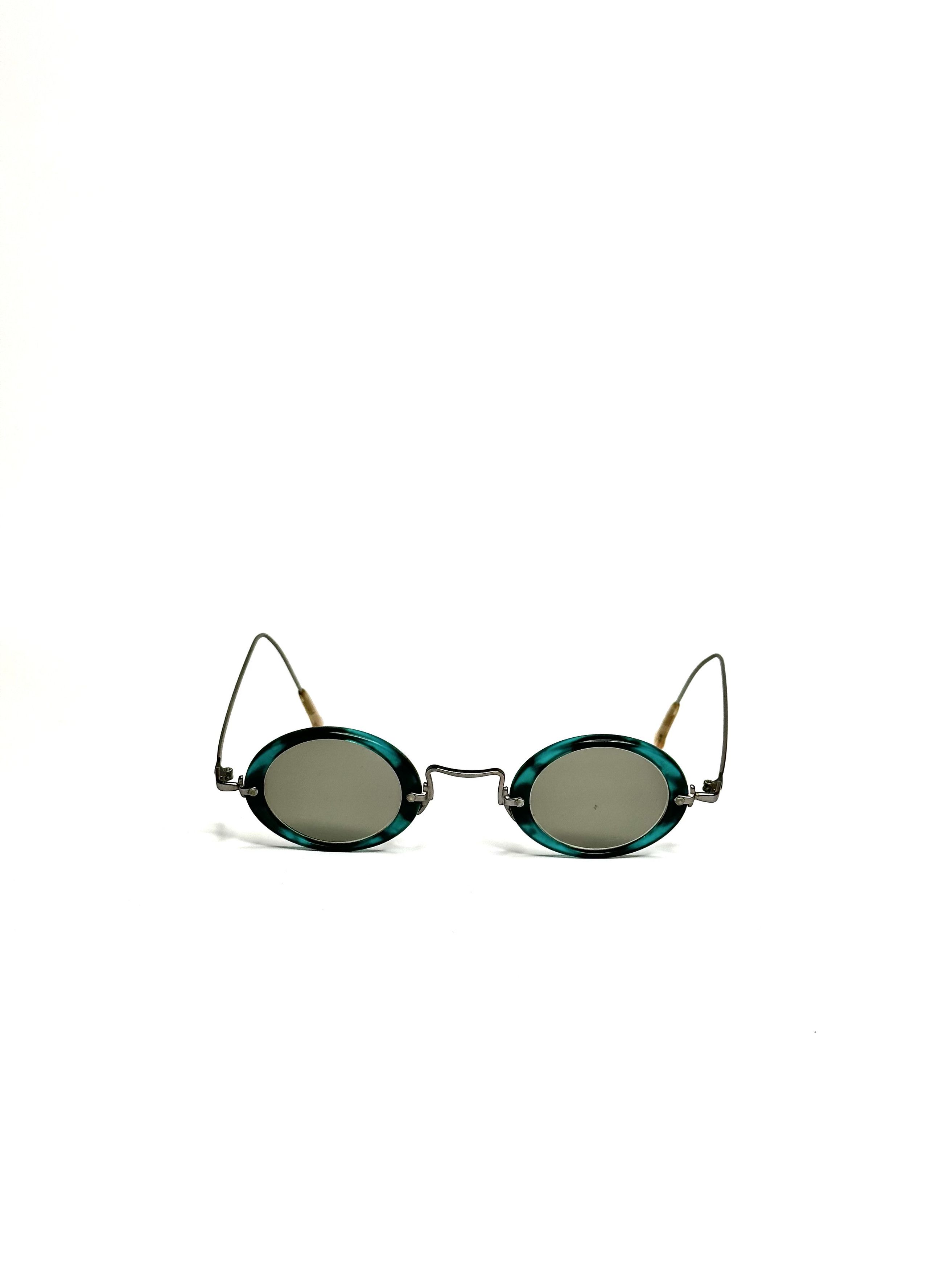 ESPIRIT Espirit round steampunk slim vintage military sunglasses Size ONE SIZE - 3 Thumbnail