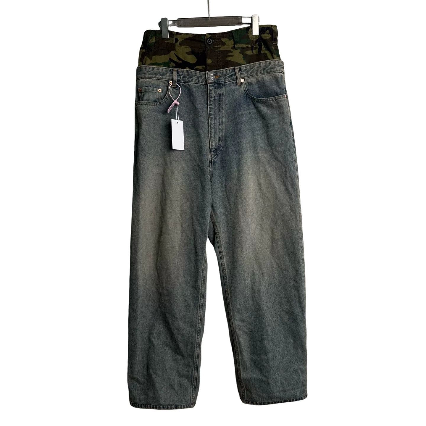 Balenciaga Balenciaga Camo Double Waist Denim Jeans M Size US 34 / EU 50 - 1 Thumbnail