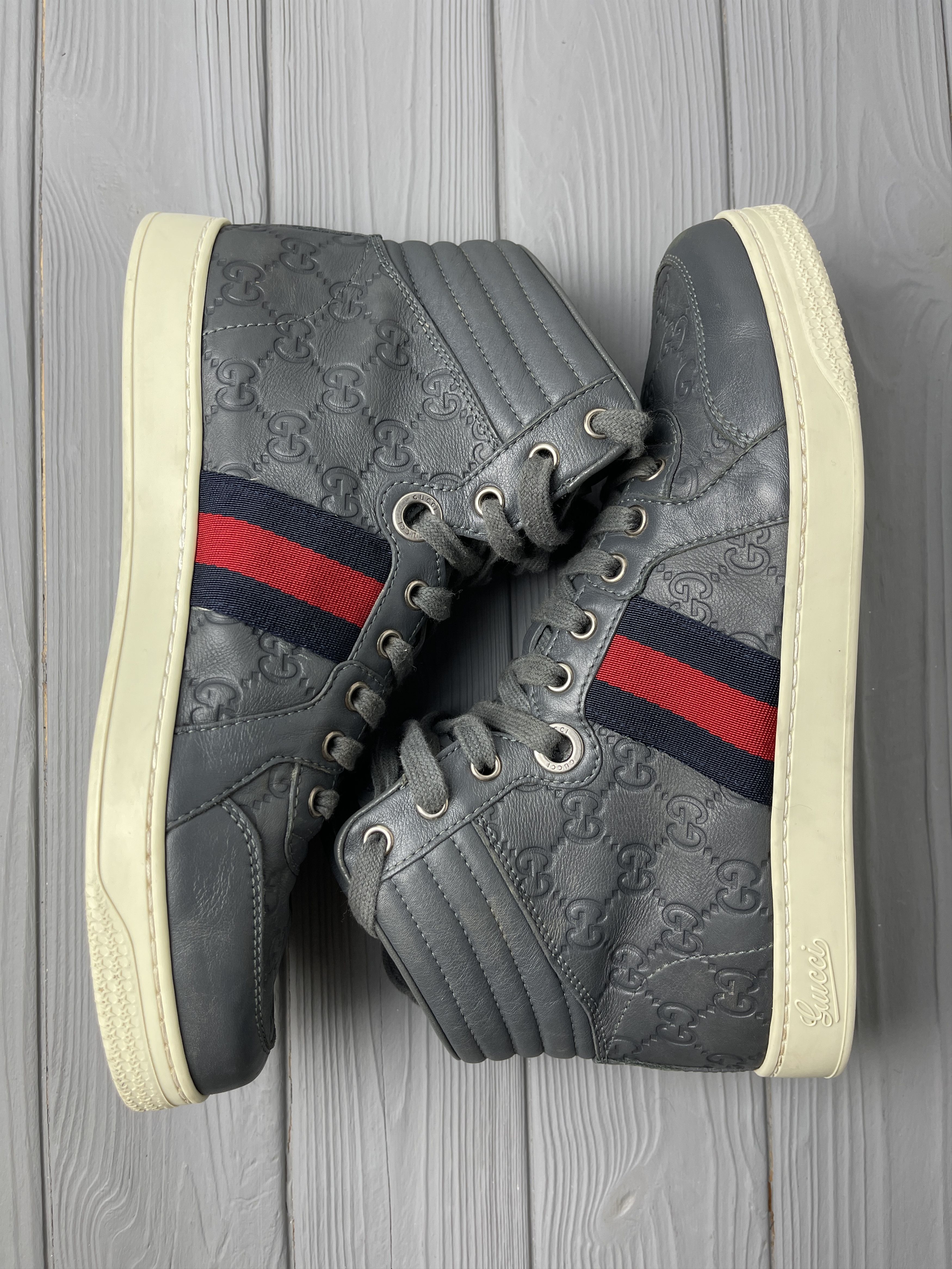 Gucci Gucci High Top Sneakers Size US 5.5 / EU 38 - 10 Thumbnail