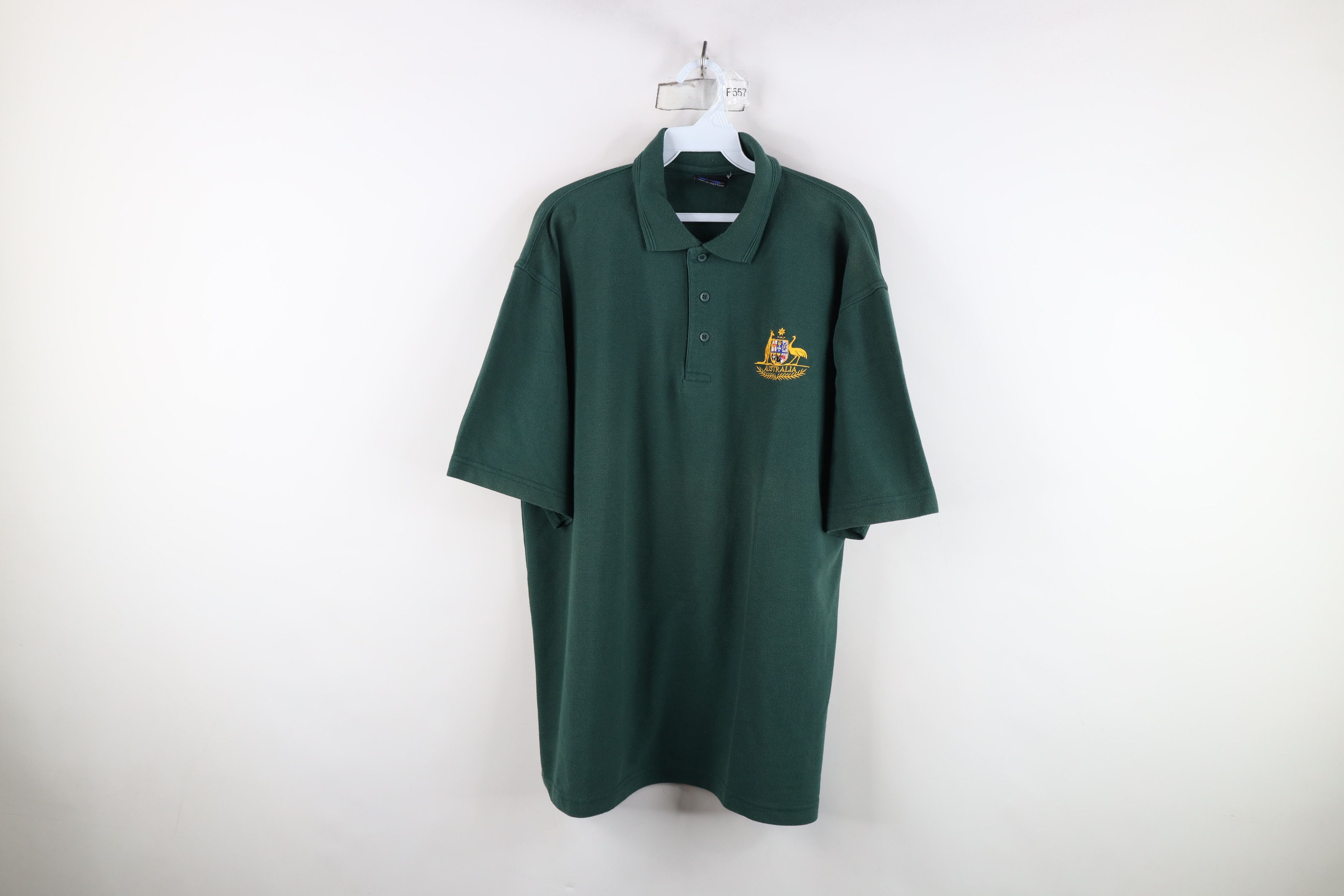 Vintage Vintage 90s Spell Out Australia Collared Golf Polo Shirt Size US L / EU 52-54 / 3 - 1 Thumbnail