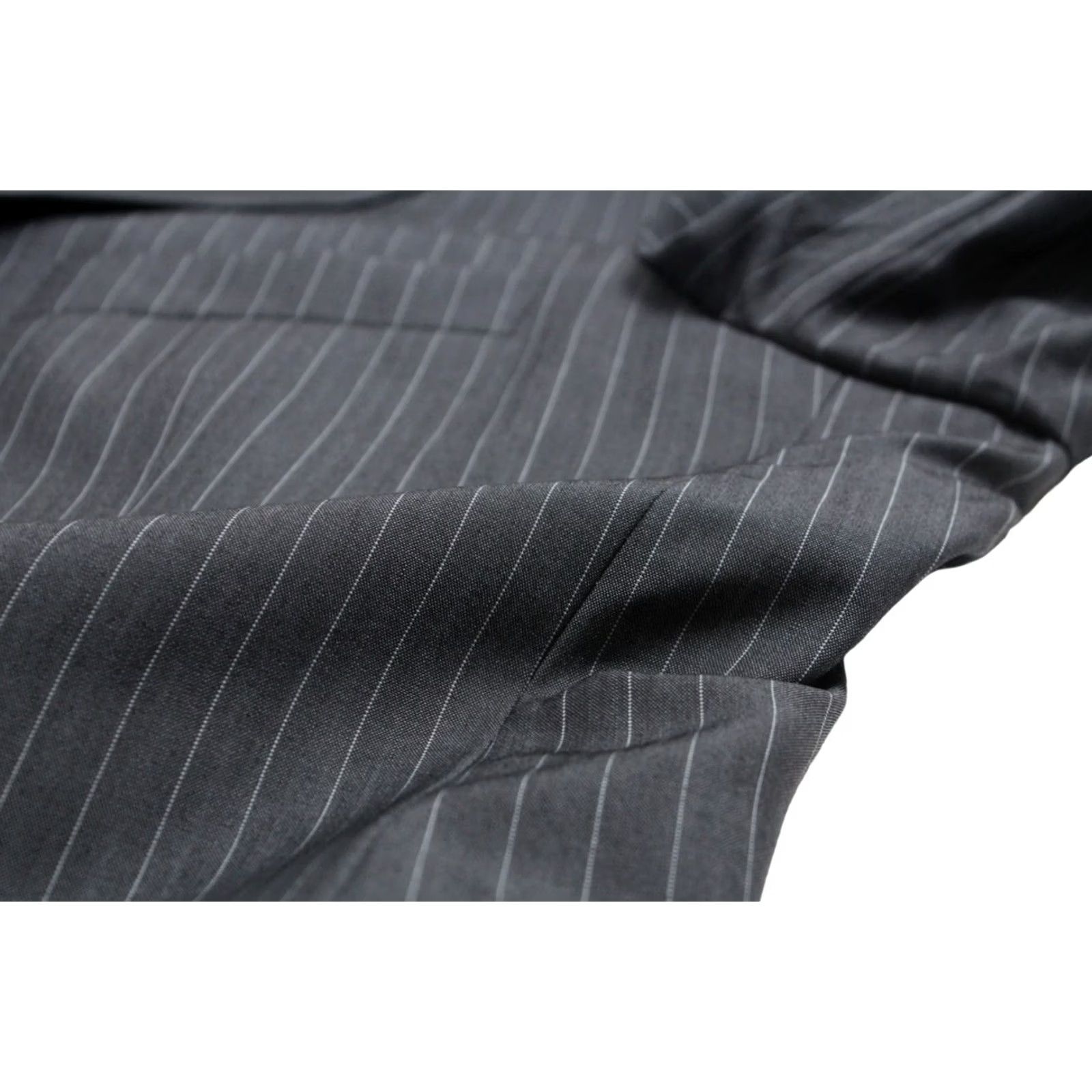 Hugo Boss HUGO BOSS Rossellini/Movie Blazer Men's LARGE Virgin Wool Pinstriped Lined Blazer Mens Blue Pinstripe Wool Notch Lapel 3 Buttons Regular Bottom Vented Size 42R - 6 Thumbnail