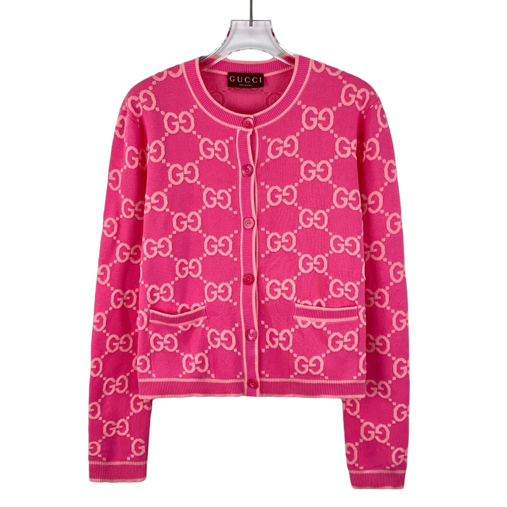 Gucci Gucci GG Jacquard Cotton Cardigan S Size S / US 4 / IT 40 - 1 Thumbnail