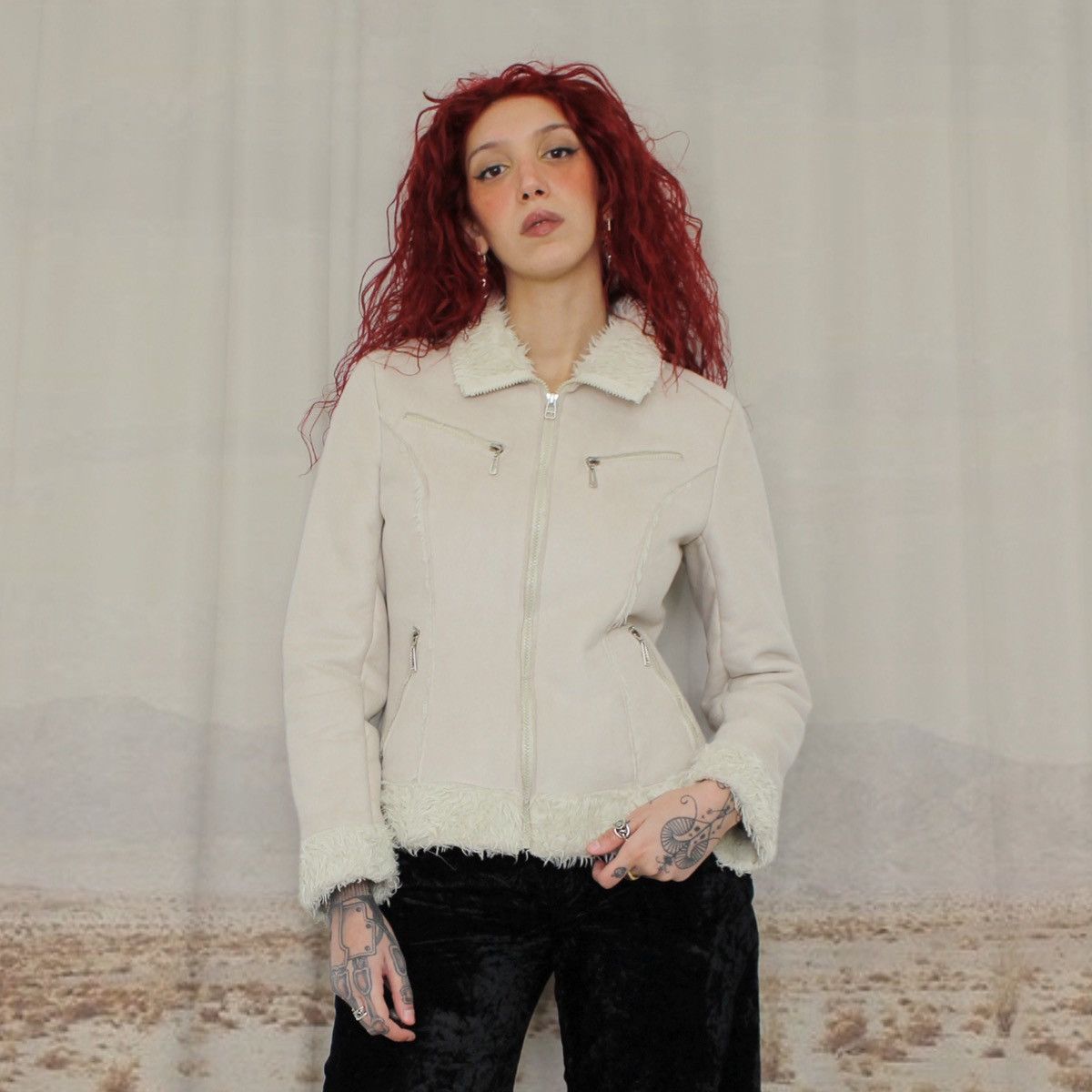 Other 🪽BEIGE FAUX FUR JACKET🪽 Size M / US 6-8 / IT 42-44 - 1 Thumbnail
