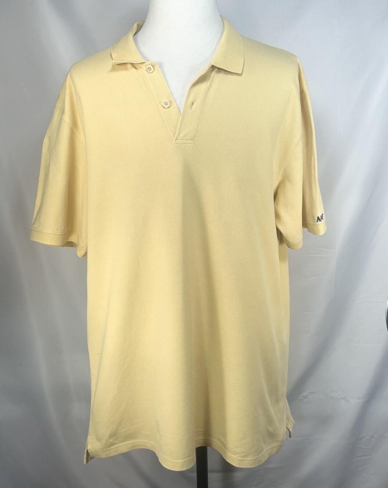 Abercrombie & Fitch Abercrombie Fitch 1/4 Button S/S Polo Shirt Yellow Mens XL Size US XL / EU 56 / 4 - 1 Thumbnail