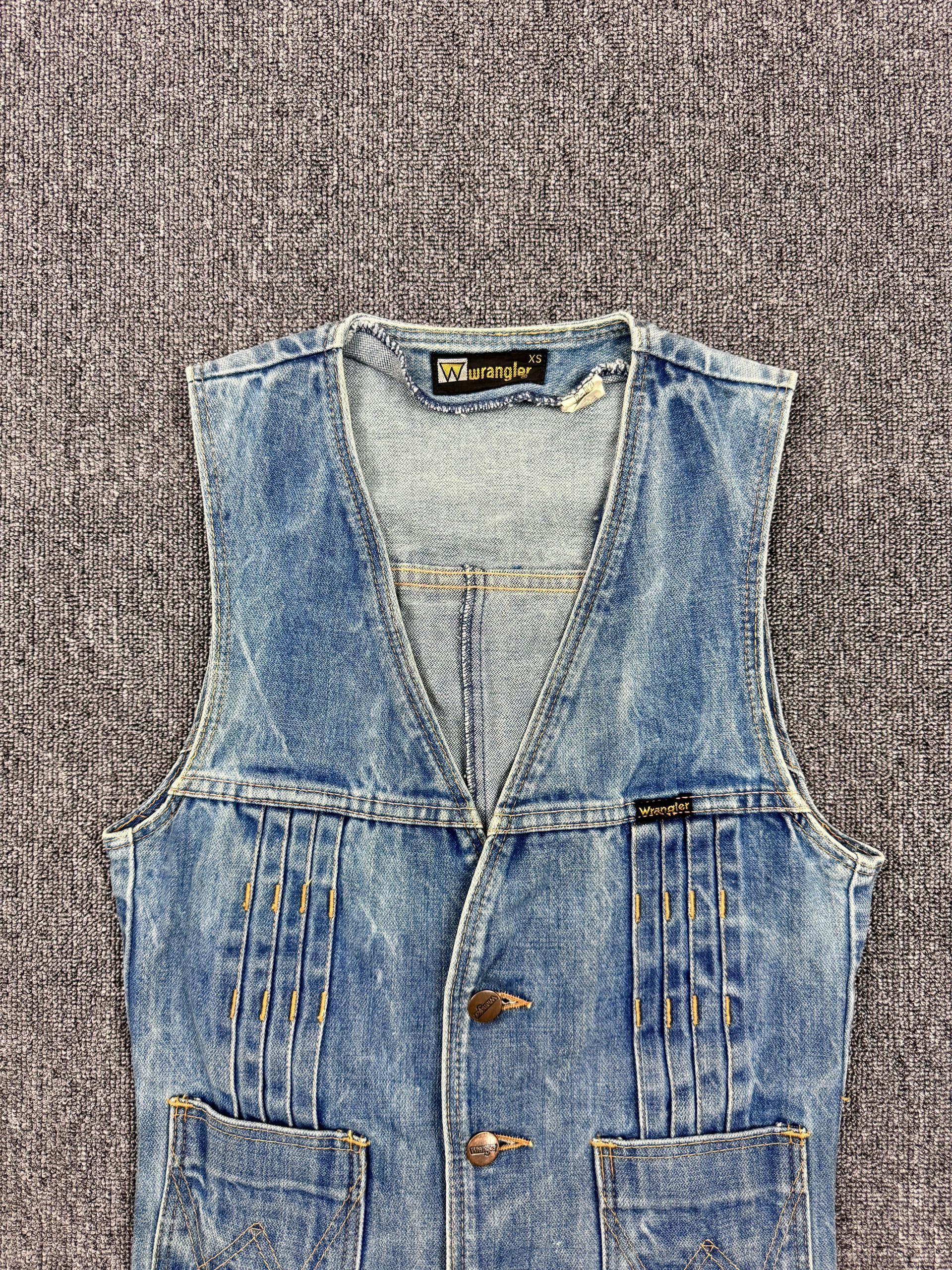 Vintage × Wrangler Vintage 80s Wrangler Denim Vest Jacket Size US XXS / EU 40 - 2 Thumbnail