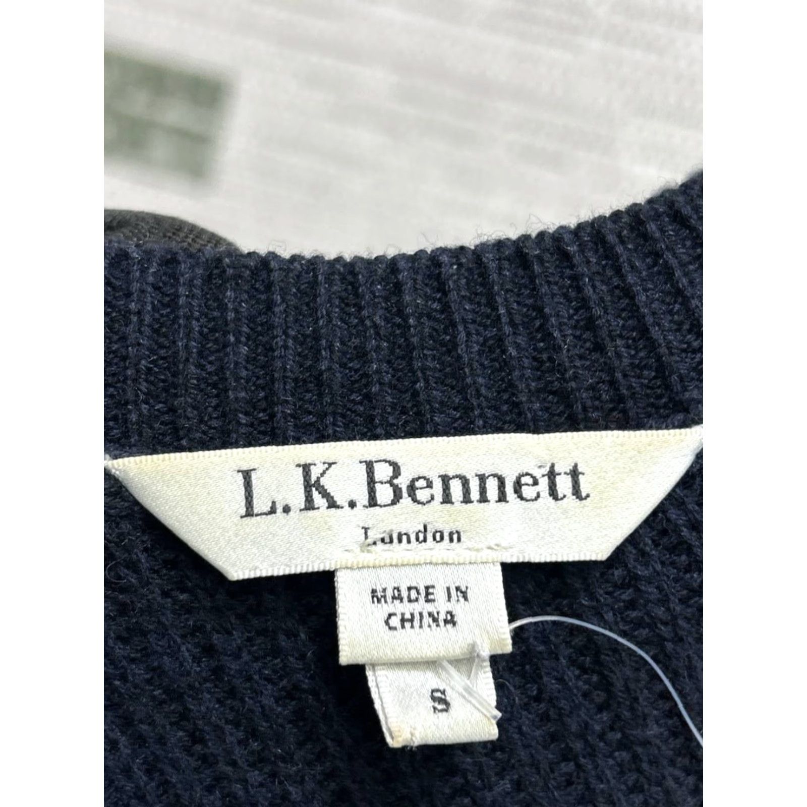 Vintage VINTAGE LK Bennett Sweater Womens Small Blue Cotton Ribbed Tight Knit Puff Sleeve Cozy Size S / US 4 / IT 40 - 5 Thumbnail