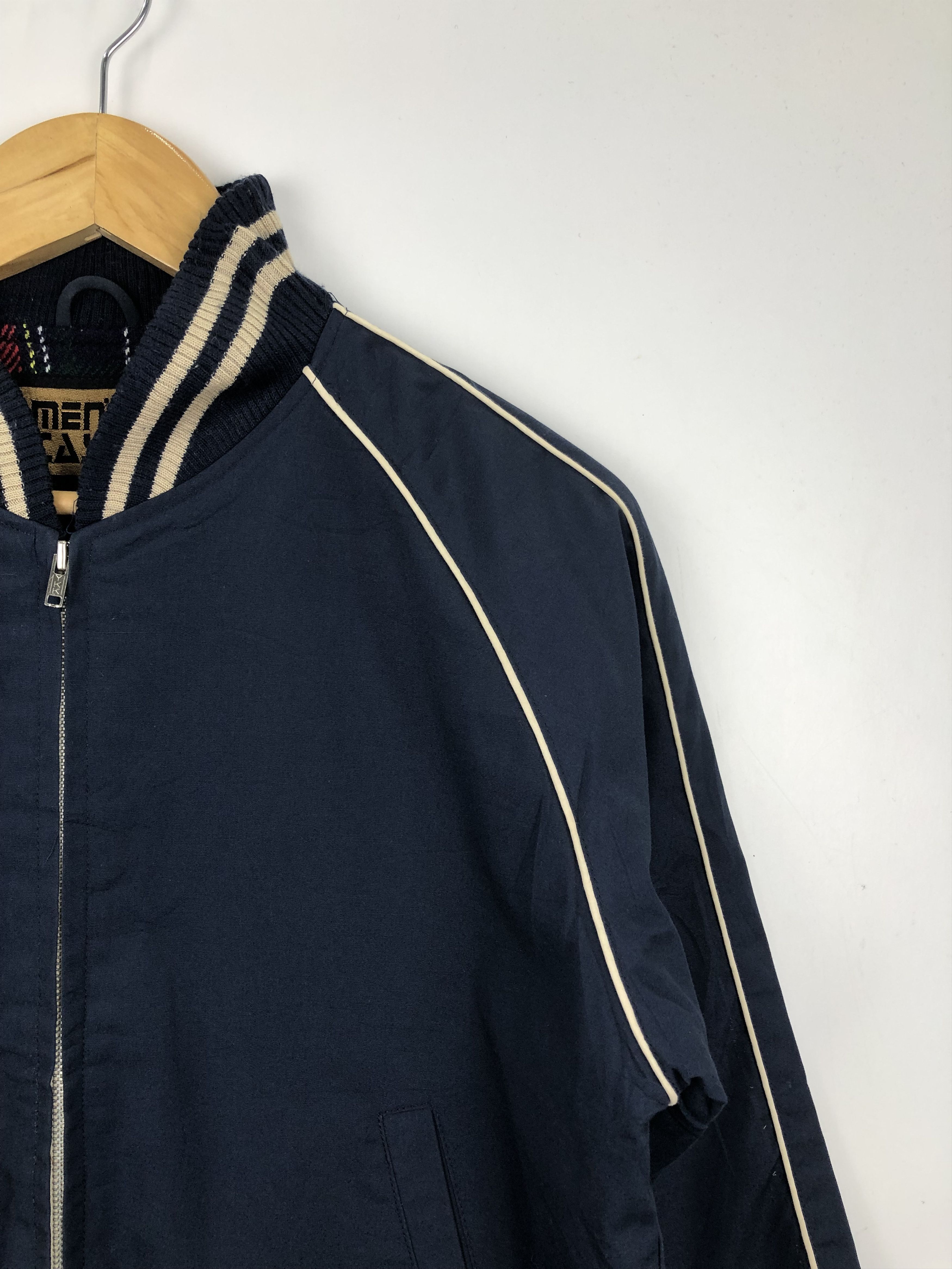 Japanese Brand Vintage 90s Japanese Brand Zipper Wool Denim Jacket V0435 Size US M / EU 48-50 / 2 - 7 Thumbnail