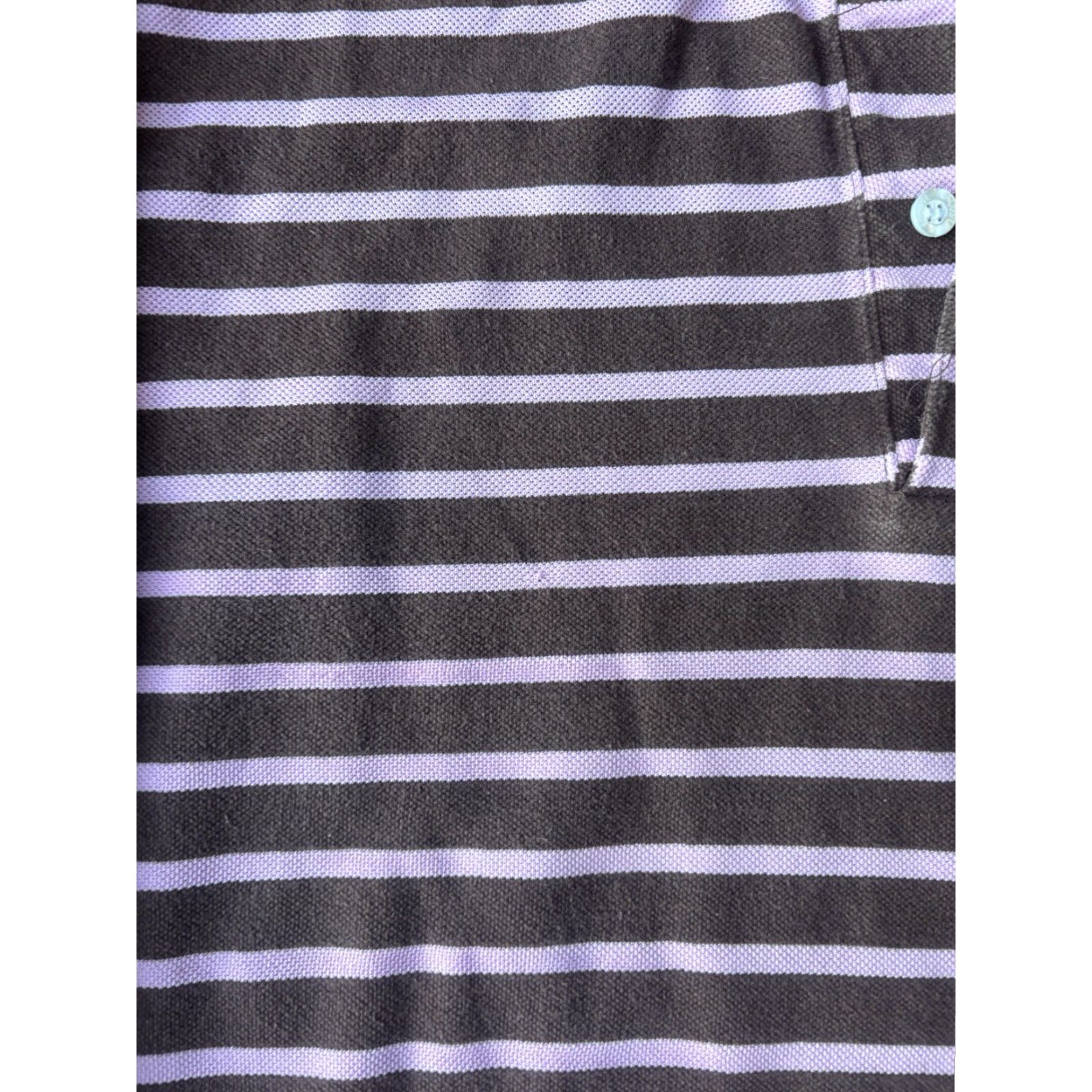 Lacoste VINTAGE Lacoste Striped Polo Shirt Mens 7 Brown Pink 90s Preppy Classic Golf Shirt Size US M / EU 48-50 / 2 - 6 Thumbnail