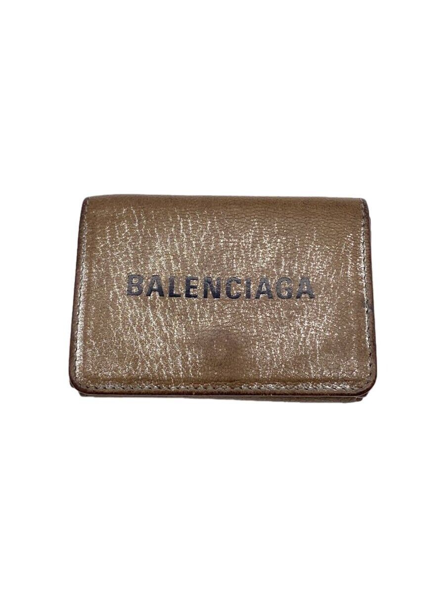 Balenciaga Balenciaga Leather Tri-Fold Wallet Khaki Size ONE SIZE - 1 Thumbnail