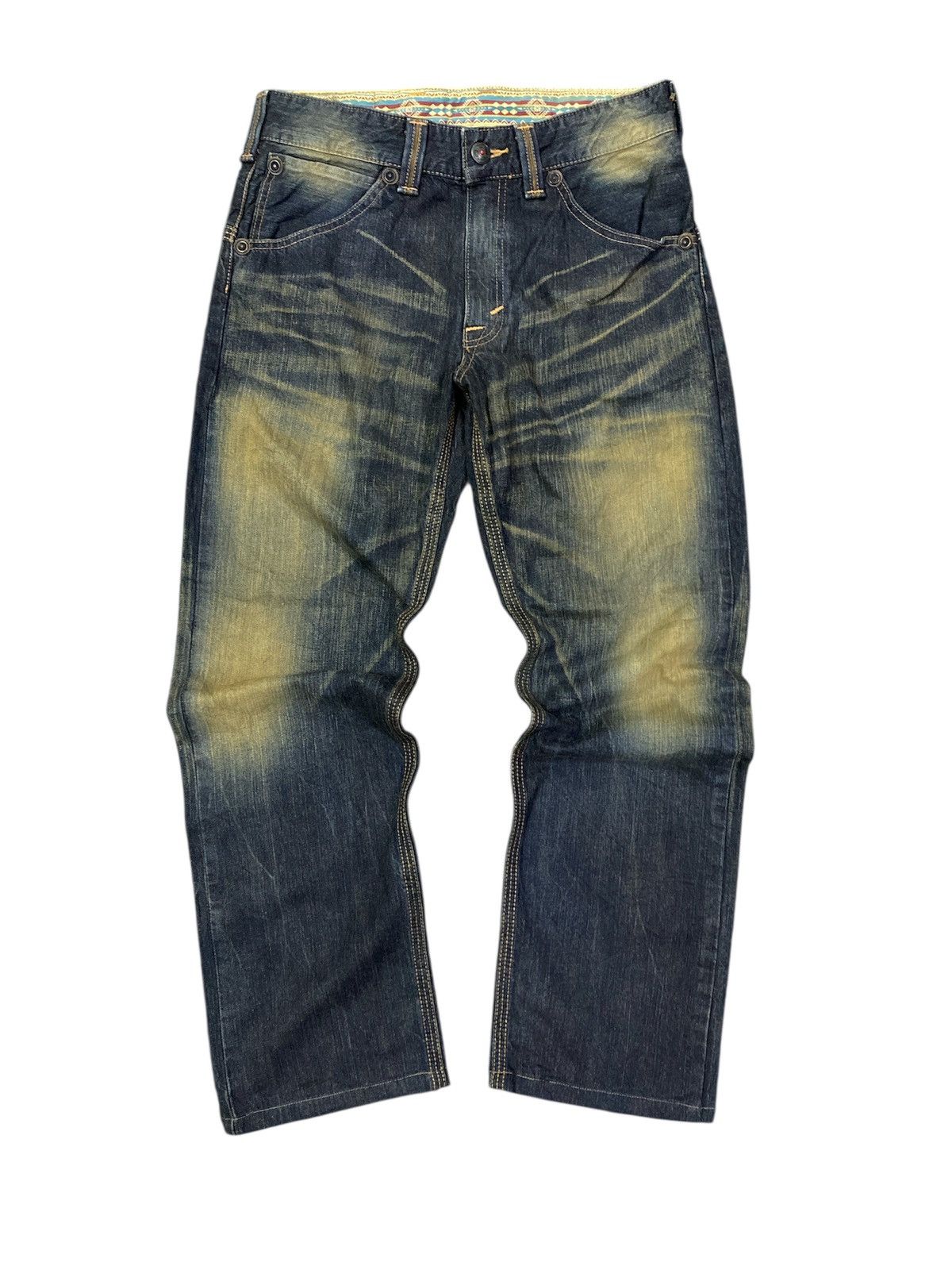 Japanese Brand Vintage edwin buckle back rusty pants Size US 30 / EU 46 - 1 Thumbnail