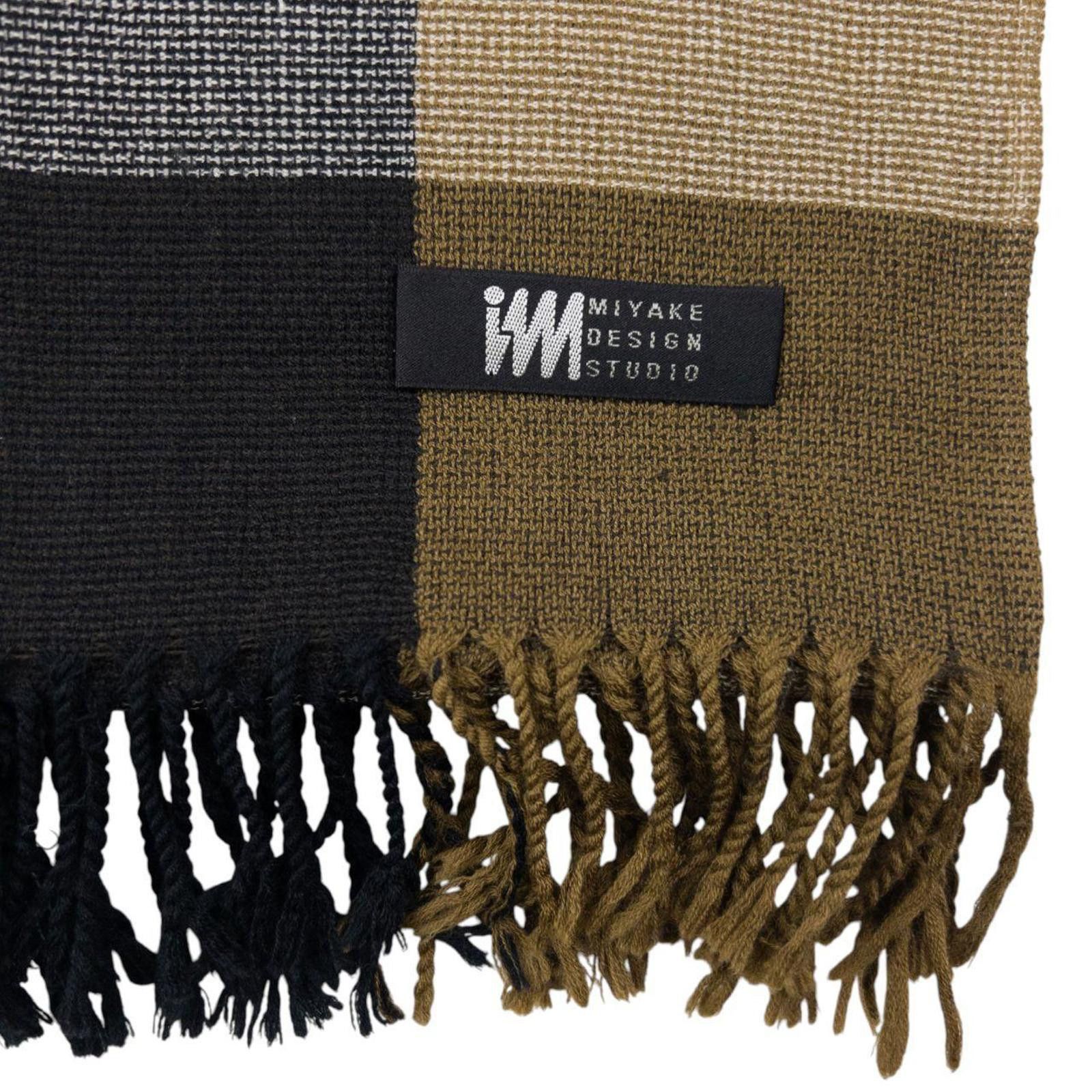 Issey Miyake Vintage 2000s Issey Miyake Checkered Tassel Scarf Size ONE SIZE - 4 Thumbnail