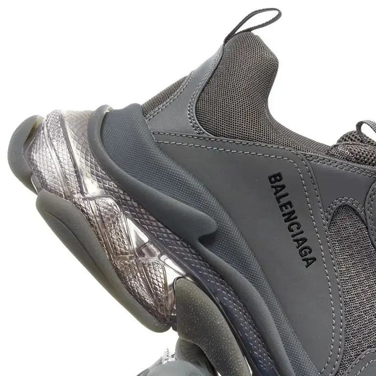 Balenciaga o1mt1gz1224 Triple S Clear Sole Sneakers in Dark Grey Size US 8 / EU 41 - 4 Thumbnail