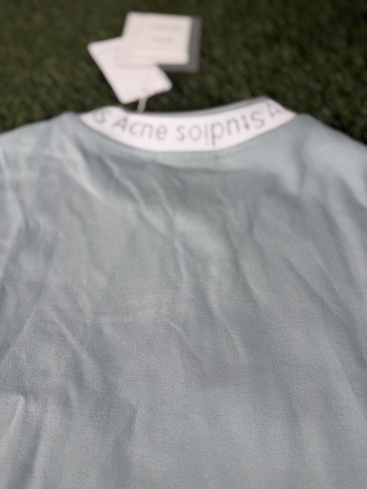Acne Studios Acne Studios Logo Collar Knit Tee Icy Mint Large BNWT Size US L / EU 52-54 / 3 - 8 Thumbnail