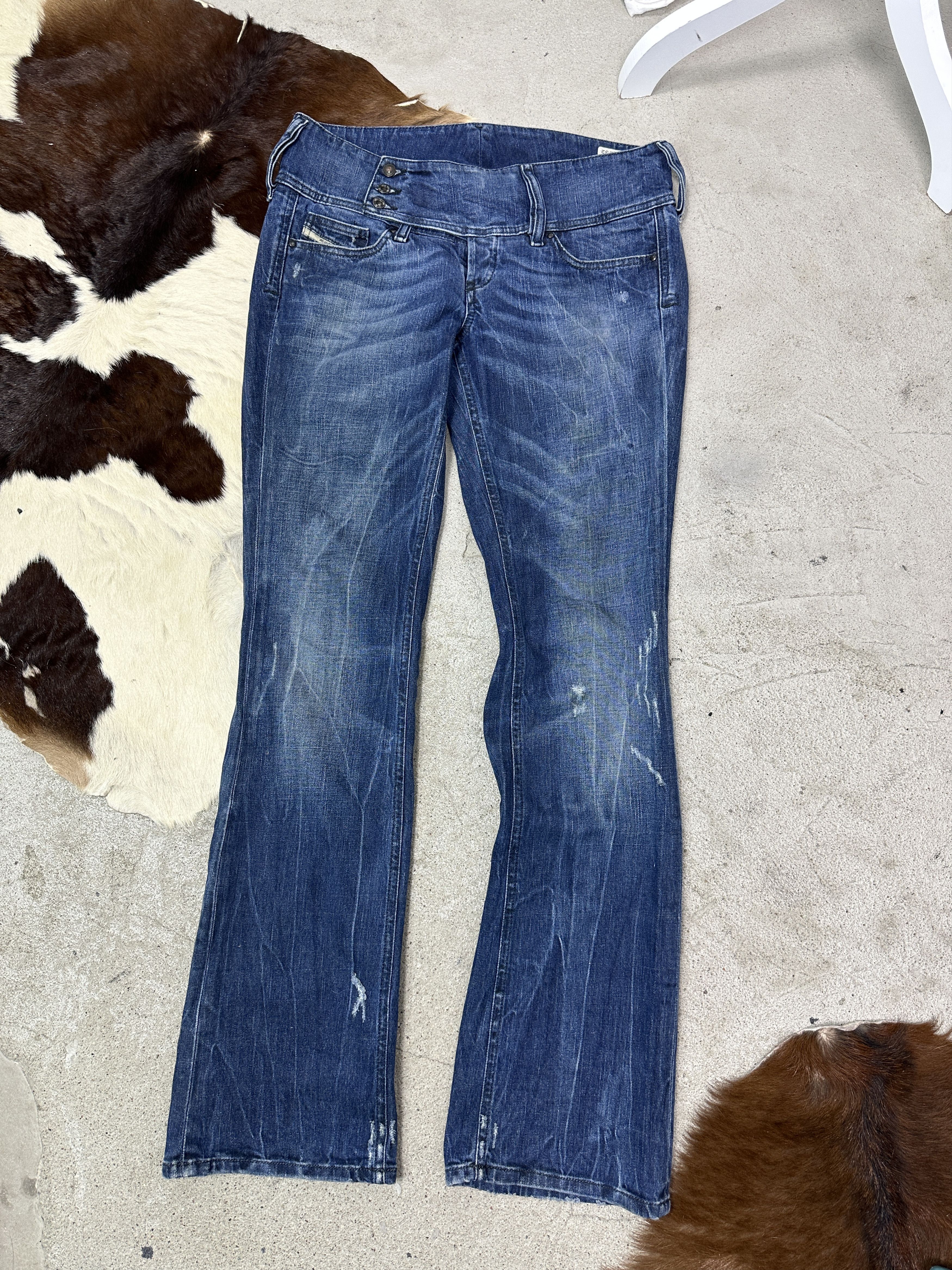 Diesel Vintage Denim Streetwear Flared Cherock Diesel Jeans Y2K Size 31" - 2 Thumbnail